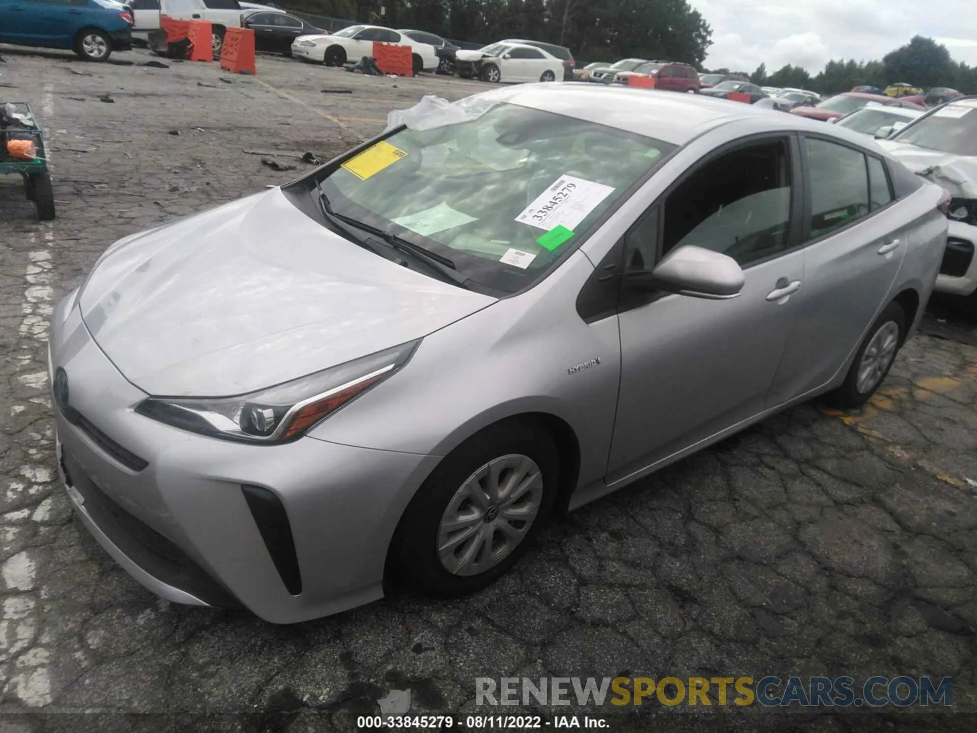 2 fotografías del automóvil dañado JTDKAMFU6N3159683 TOYOTA PRIUS 2022