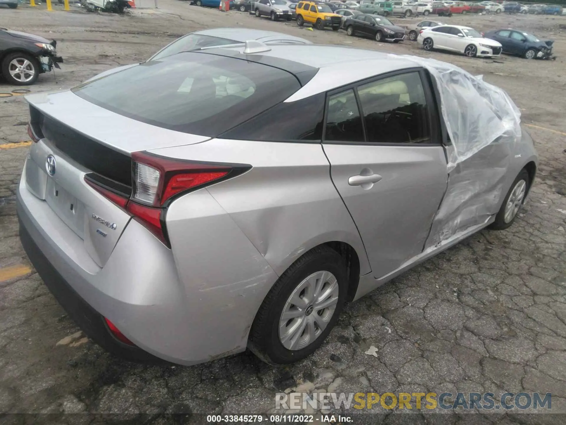 4 fotografías del automóvil dañado JTDKAMFU6N3159683 TOYOTA PRIUS 2022