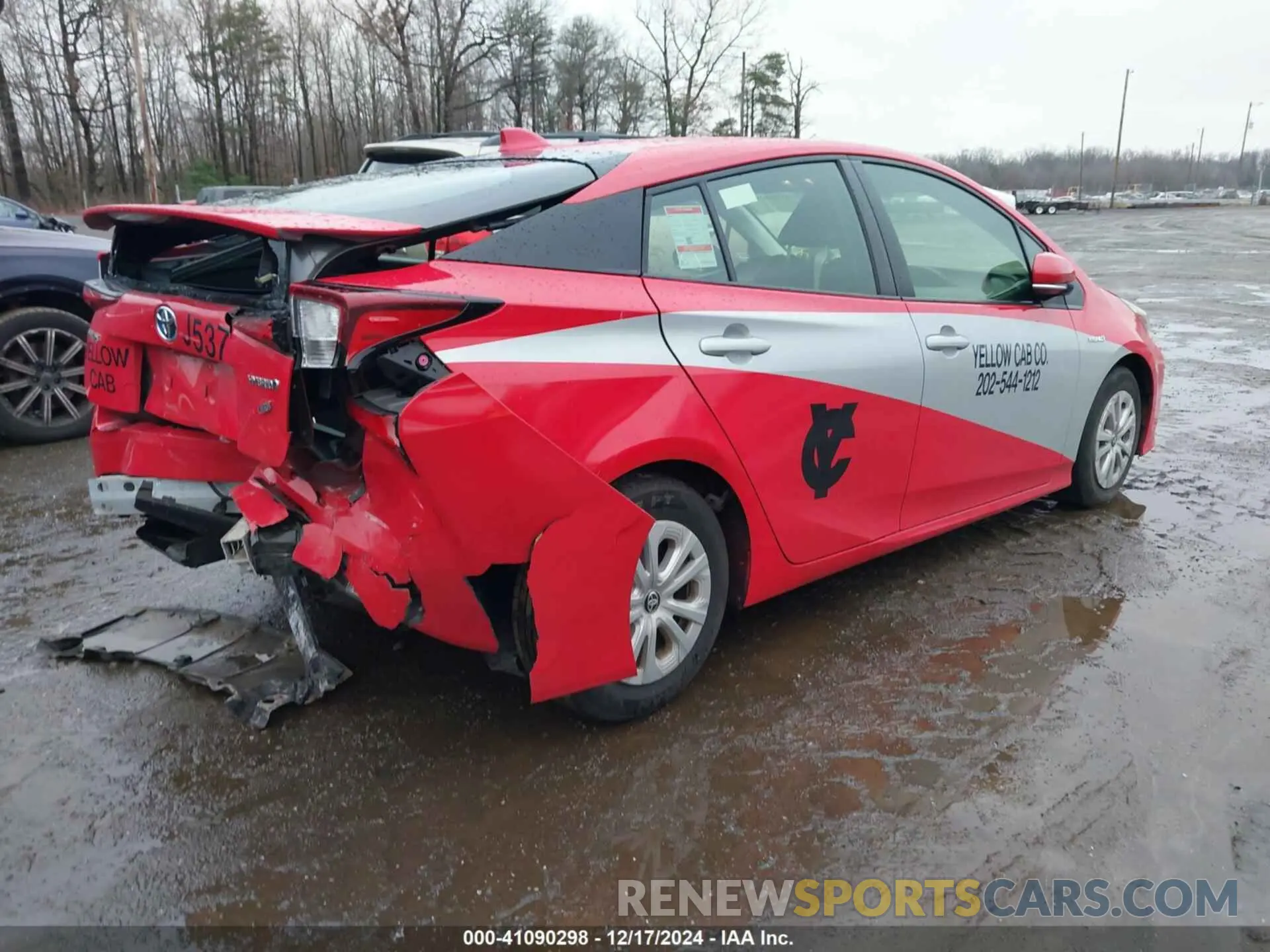 4 fotografías del automóvil dañado JTDKAMFU6N3173292 TOYOTA PRIUS 2022