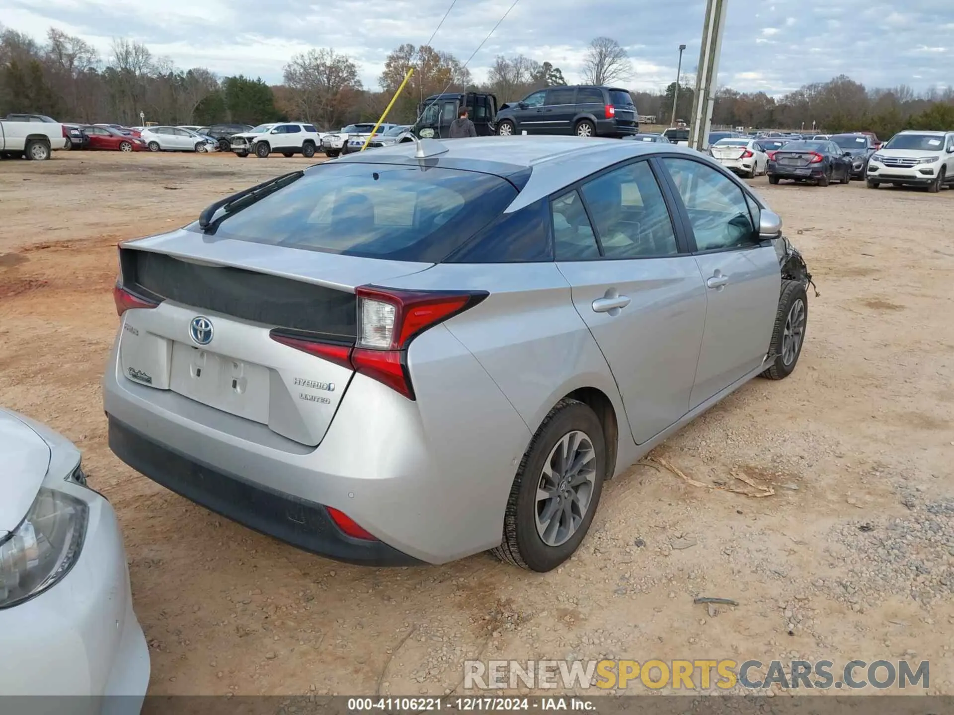 4 fotografías del automóvil dañado JTDKAMFU6N3186589 TOYOTA PRIUS 2022