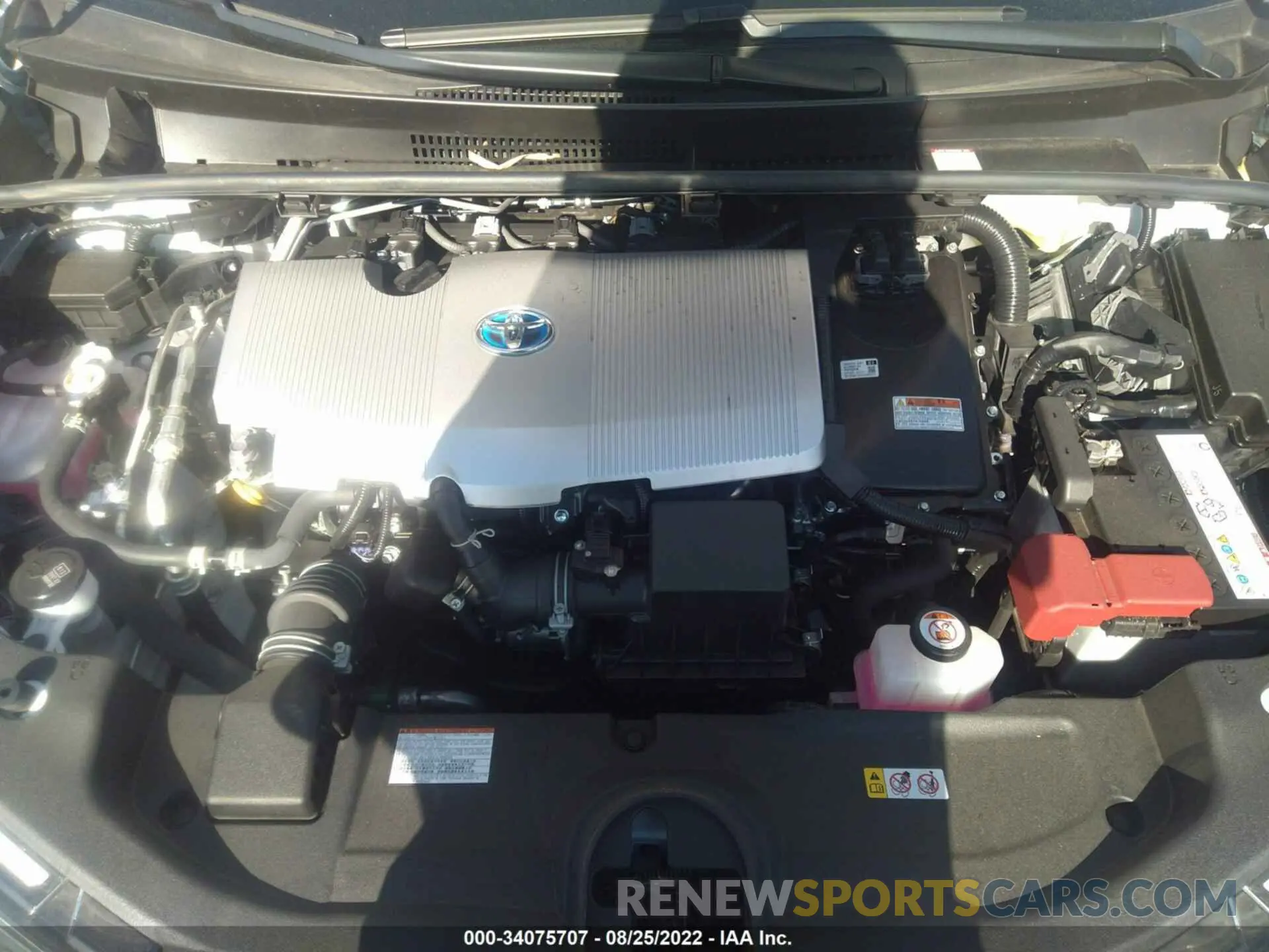 10 fotografías del automóvil dañado JTDKAMFU8N3175819 TOYOTA PRIUS 2022