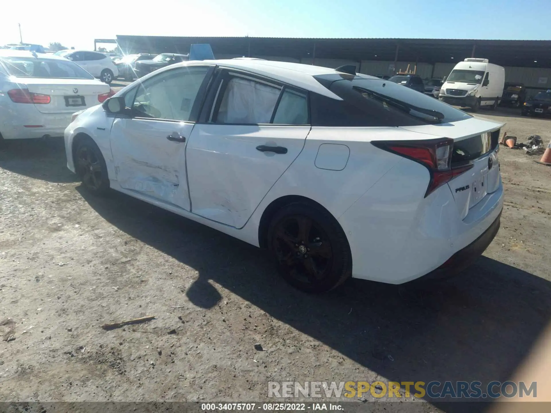 3 fotografías del automóvil dañado JTDKAMFU8N3175819 TOYOTA PRIUS 2022