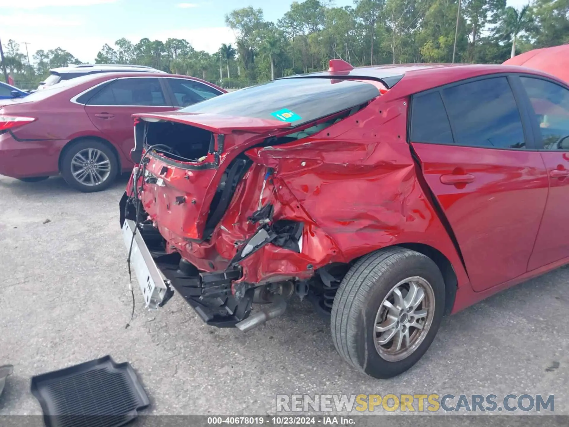 6 fotografías del automóvil dañado JTDKAMFU8N3178347 TOYOTA PRIUS 2022