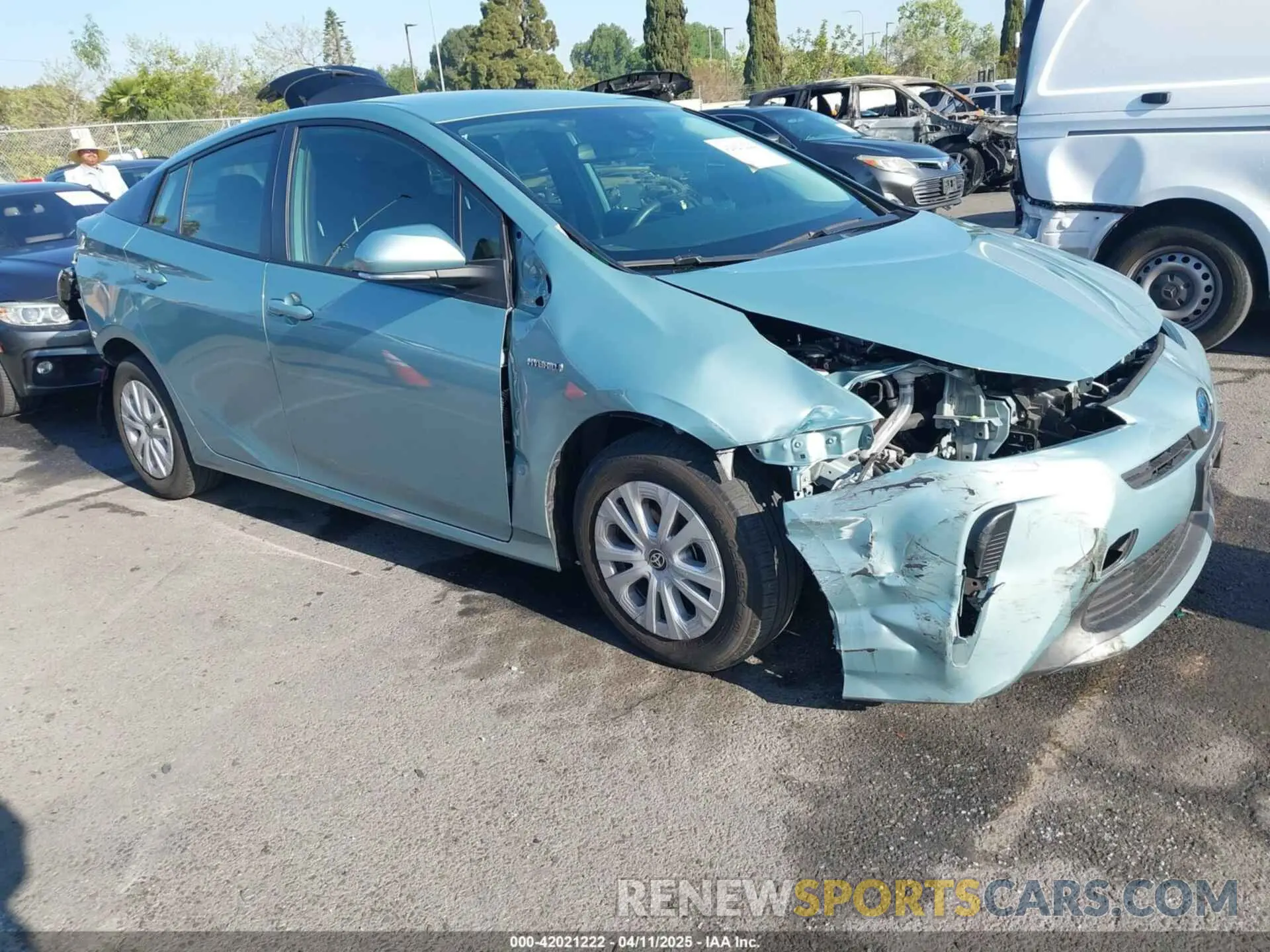 1 fotografías del automóvil dañado JTDKAMFU8N3188831 TOYOTA PRIUS 2022