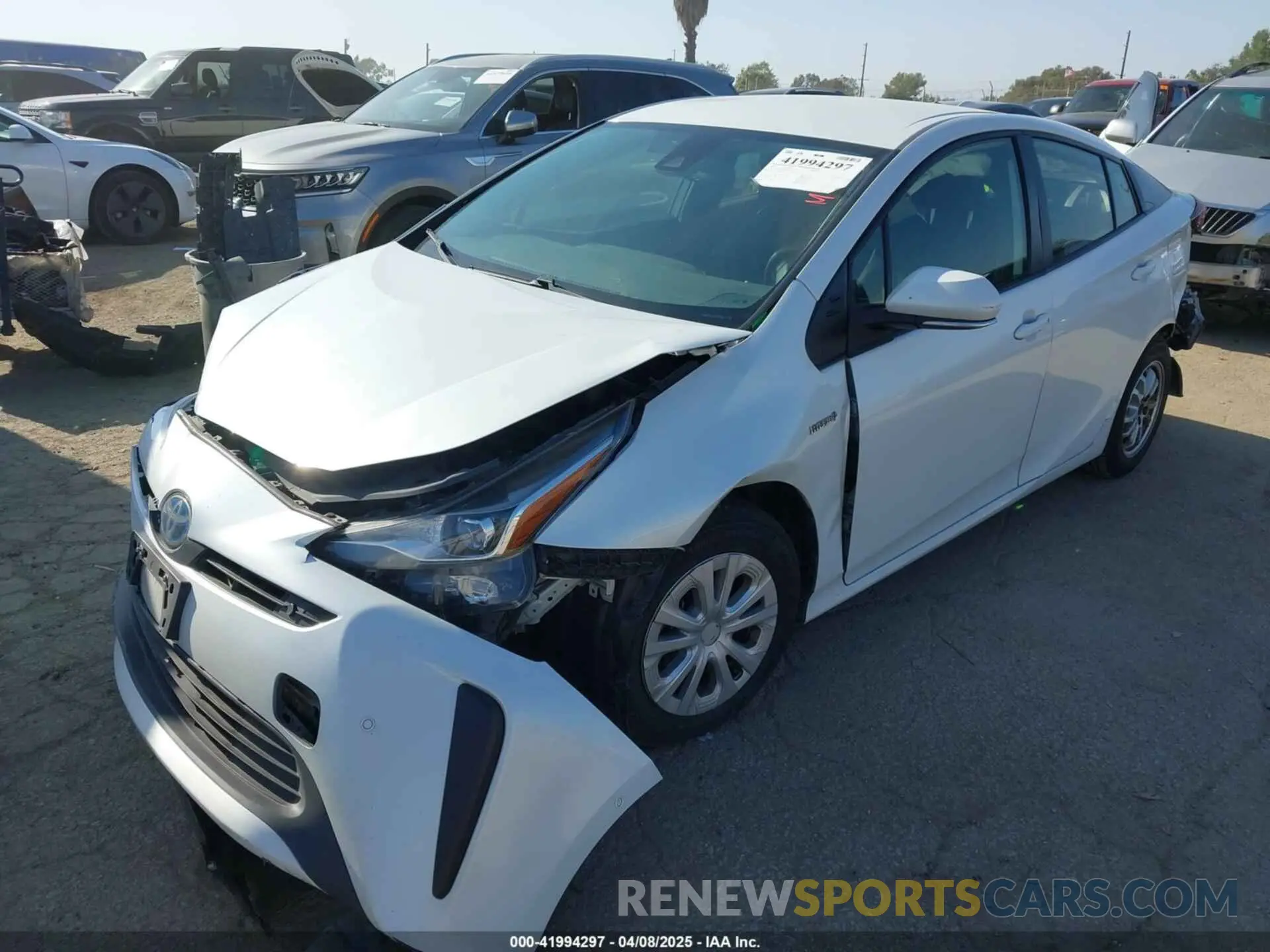 2 fotografías del automóvil dañado JTDKAMFU9N3154977 TOYOTA PRIUS 2022
