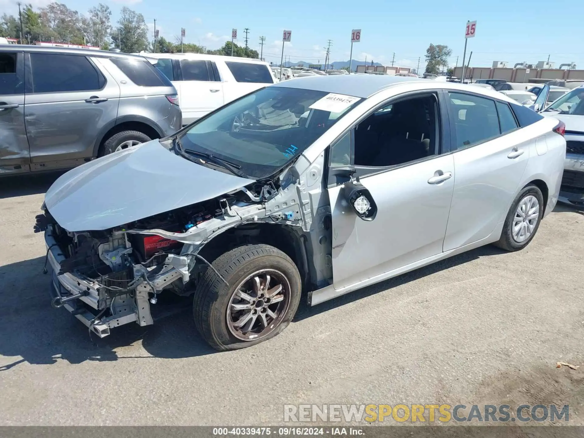 2 fotografías del automóvil dañado JTDKAMFU9N3159144 TOYOTA PRIUS 2022