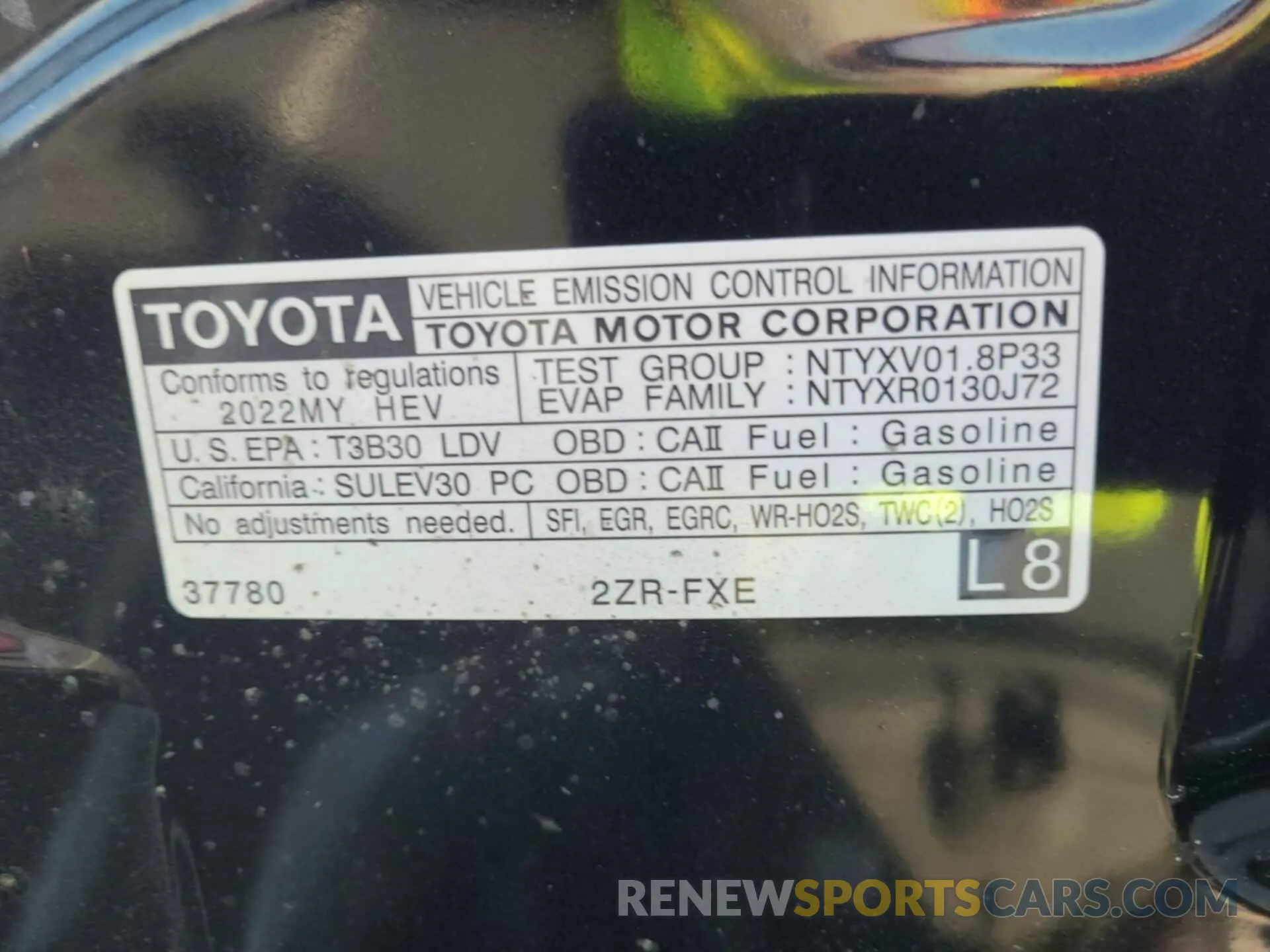 8 fotografías del automóvil dañado JTDKAMFU9N3159791 TOYOTA PRIUS 2022