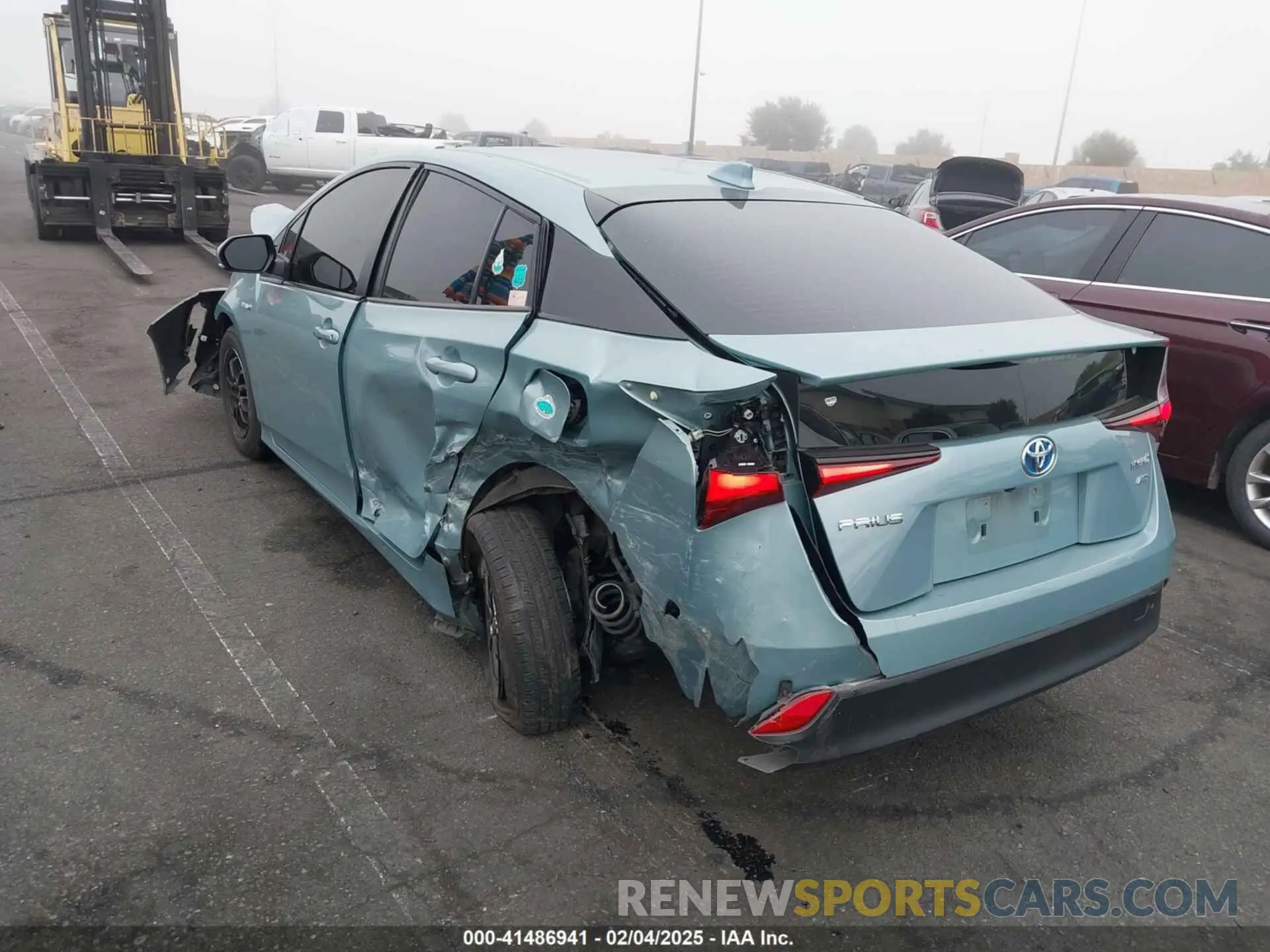 3 fotografías del automóvil dañado JTDKAMFU9N3186859 TOYOTA PRIUS 2022