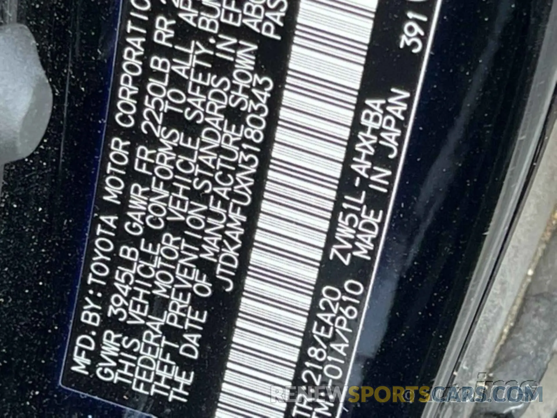 19 fotografías del automóvil dañado JTDKAMFUXN3180343 TOYOTA PRIUS 2022