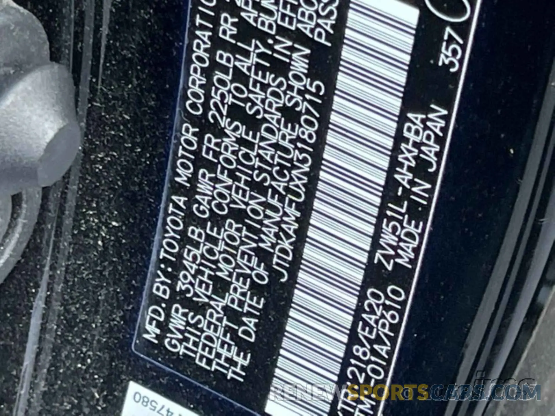 19 fotografías del automóvil dañado JTDKAMFUXN3180715 TOYOTA PRIUS 2022