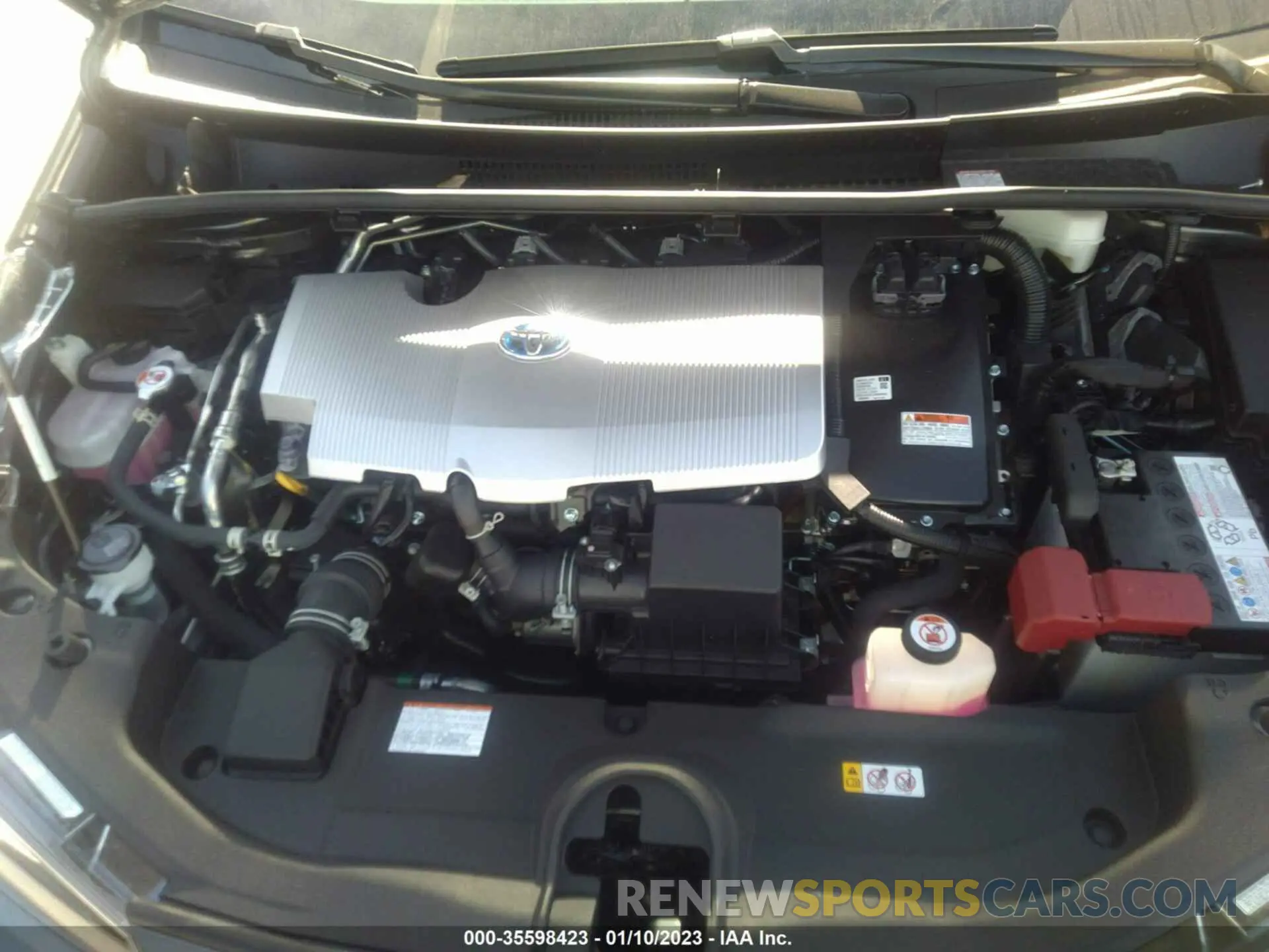 10 fotografías del automóvil dañado JTDKAMFUXN3182352 TOYOTA PRIUS 2022