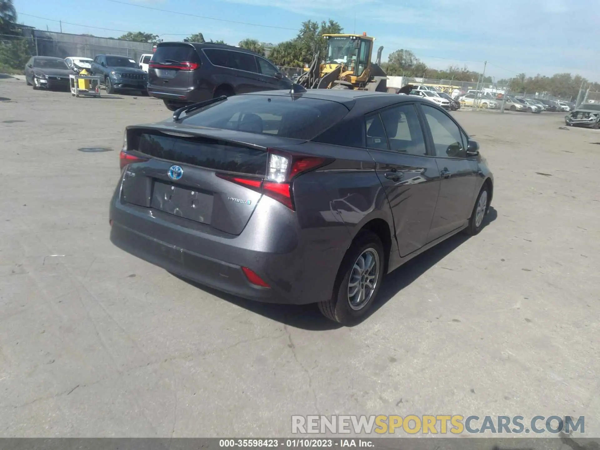 4 fotografías del automóvil dañado JTDKAMFUXN3182352 TOYOTA PRIUS 2022