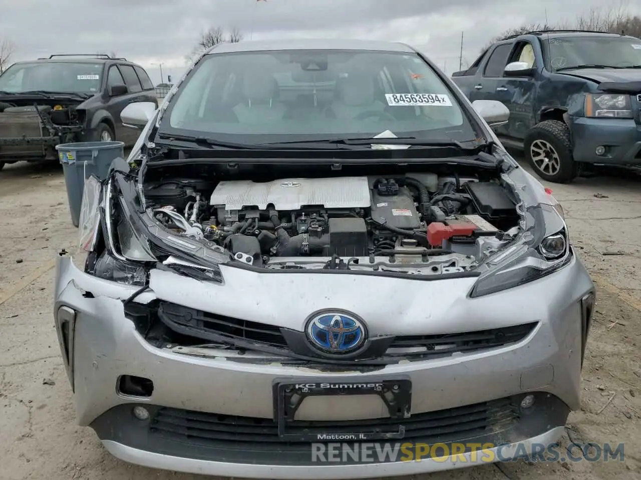 5 fotografías del automóvil dañado JTDL9MFU0N3035910 TOYOTA PRIUS 2022