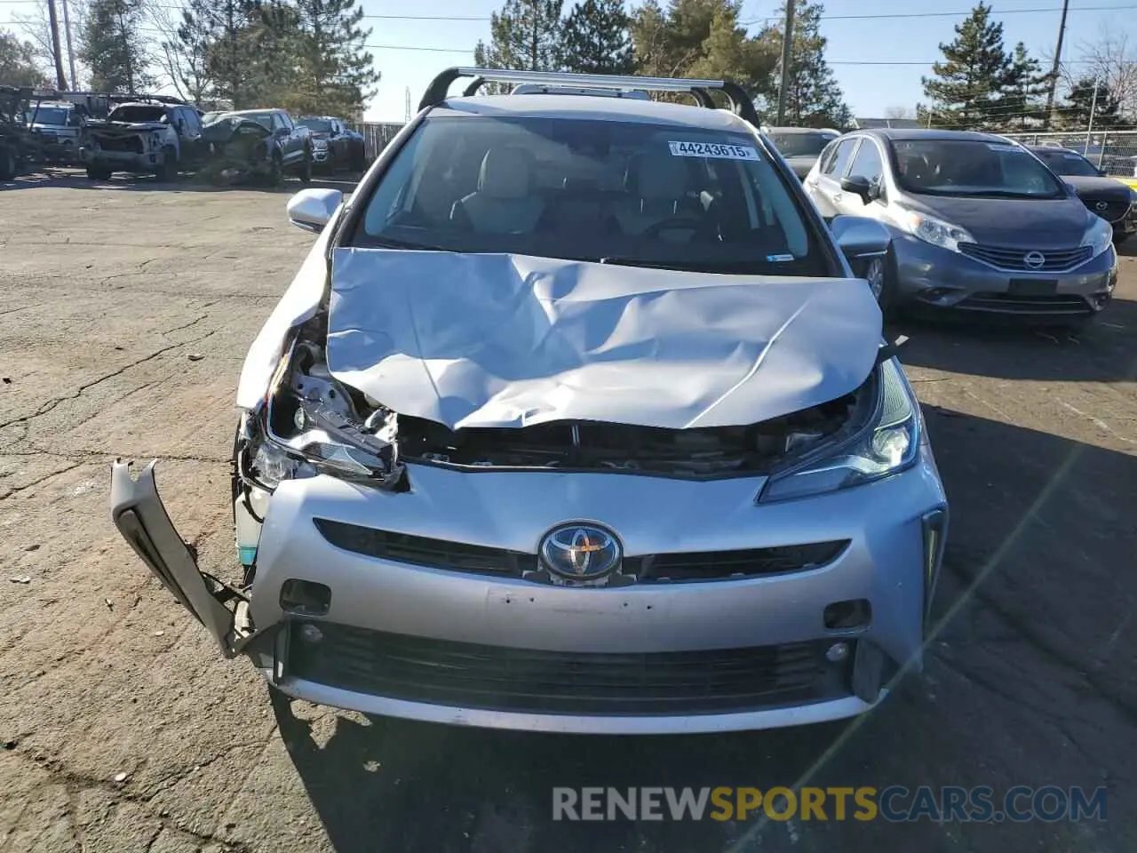 5 fotografías del automóvil dañado JTDL9MFU6N3037483 TOYOTA PRIUS 2022