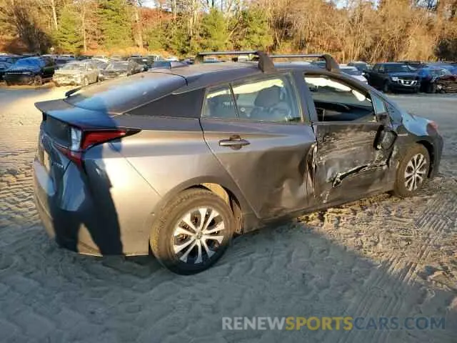 3 fotografías del automóvil dañado JTDL9MFU7N3039677 TOYOTA PRIUS 2022