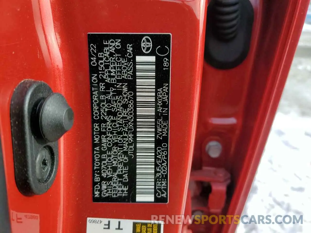 13 fotografías del automóvil dañado JTDL9MFUXN3038670 TOYOTA PRIUS 2022