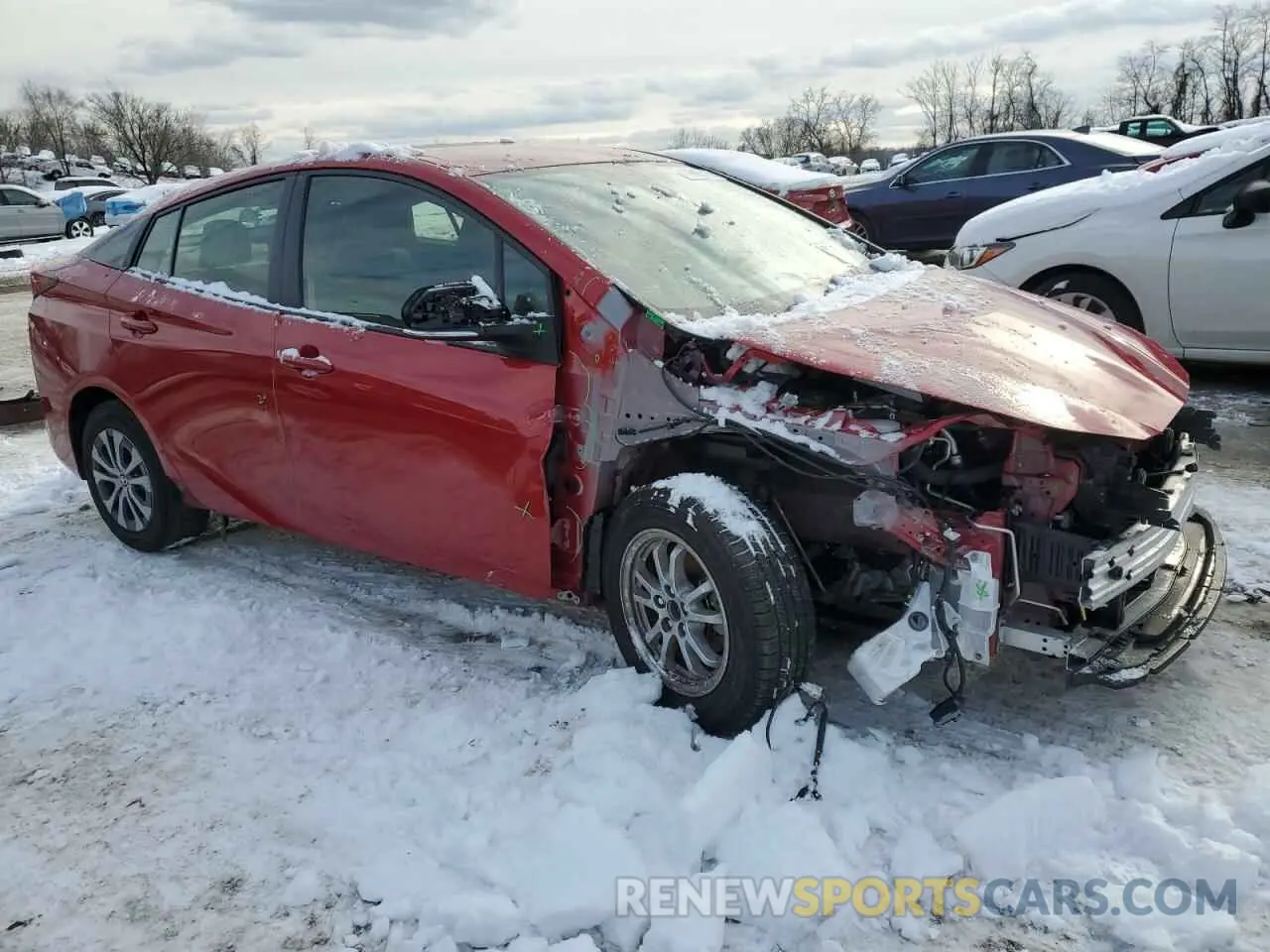 4 fotografías del automóvil dañado JTDL9MFUXN3038670 TOYOTA PRIUS 2022