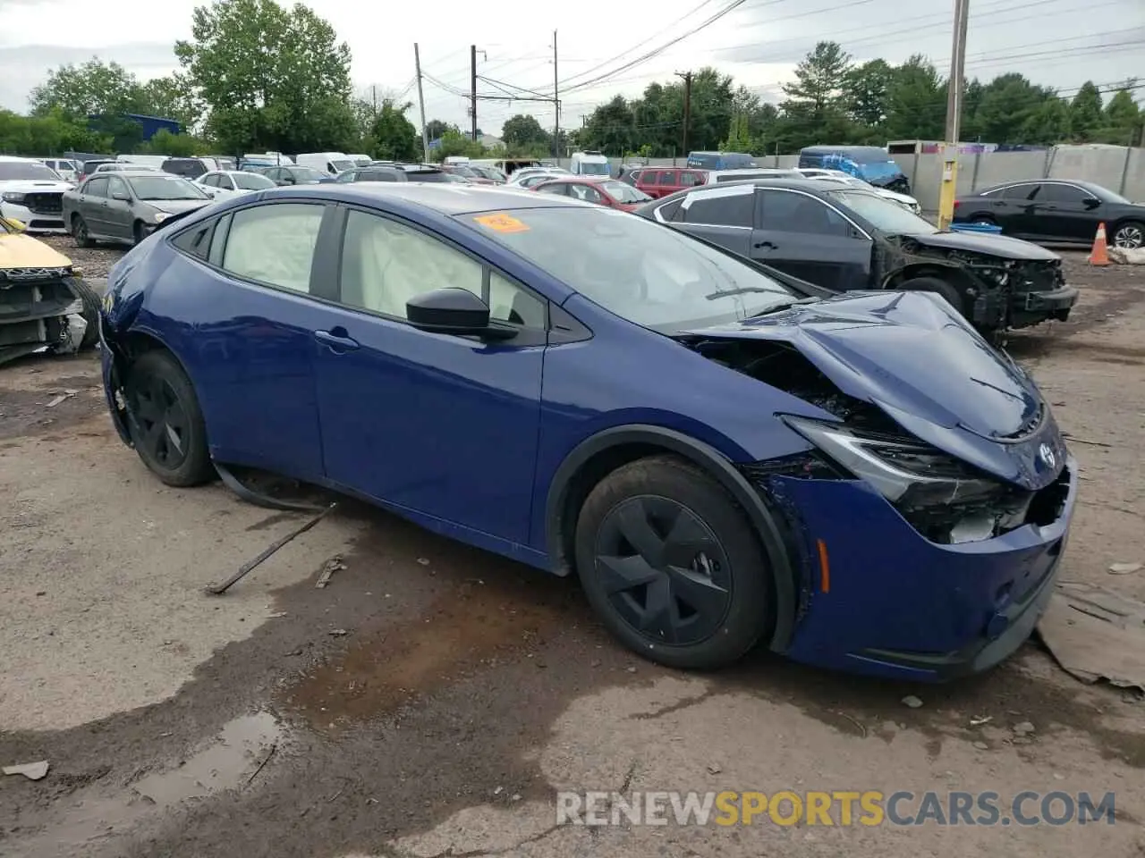 4 fotografías del automóvil dañado JTDACAAU0P3008286 TOYOTA PRIUS 2023