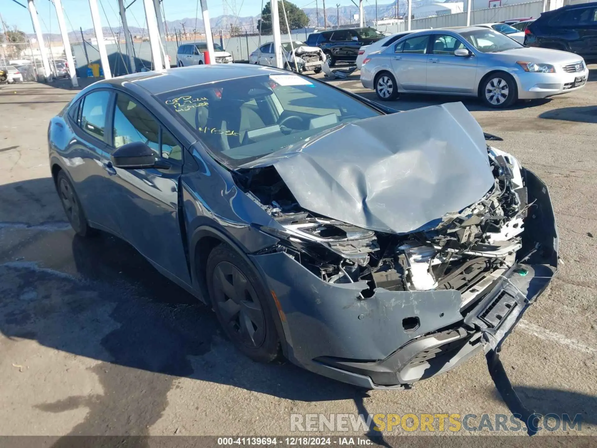 1 fotografías del automóvil dañado JTDACAAU0P3013309 TOYOTA PRIUS 2023