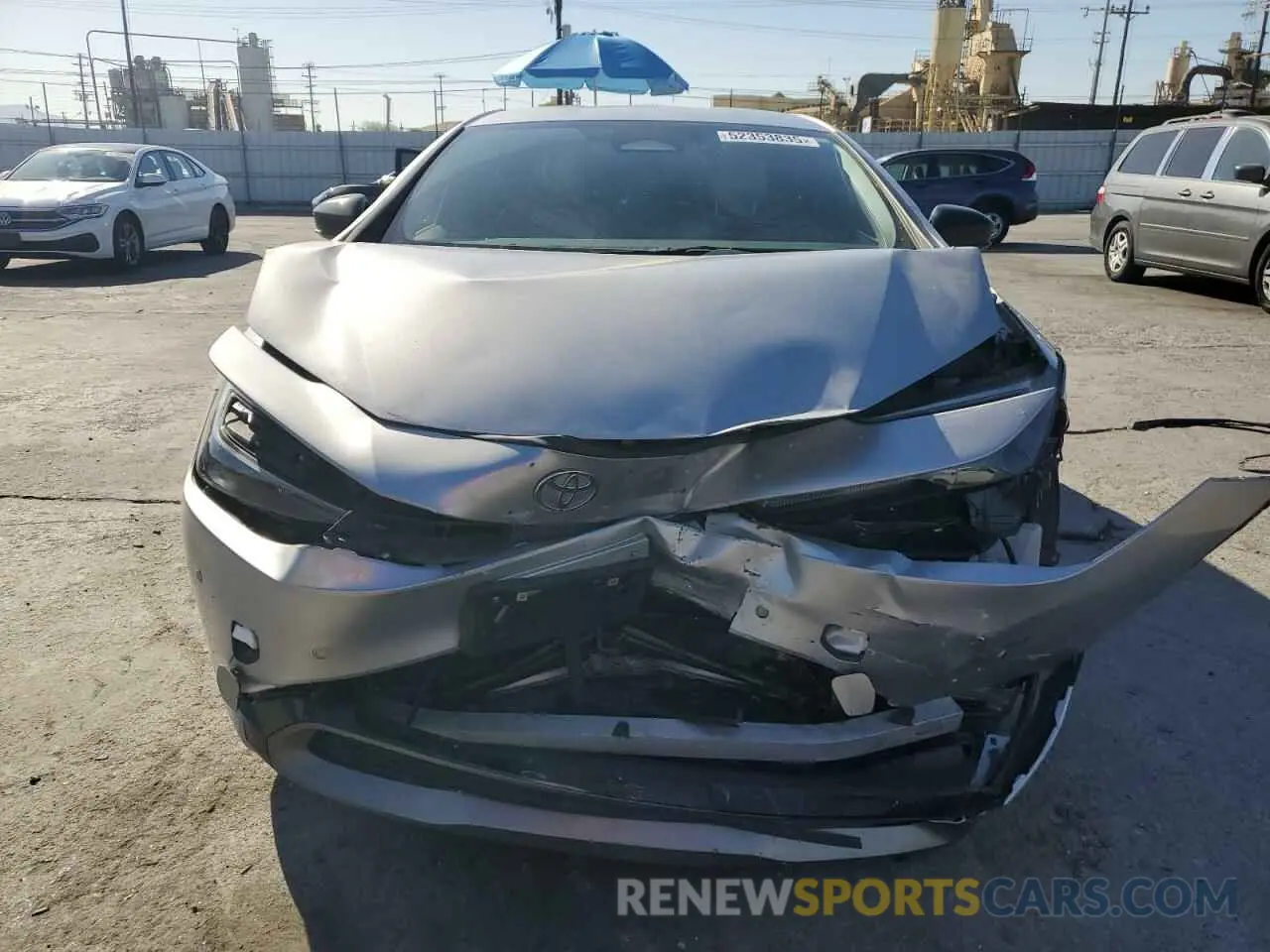 5 fotografías del automóvil dañado JTDACAAU5P3006520 TOYOTA PRIUS 2023