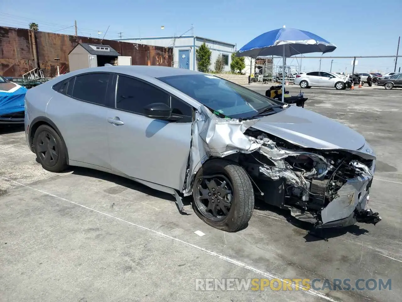 4 fotografías del automóvil dañado JTDACAAU5P3014147 TOYOTA PRIUS 2023