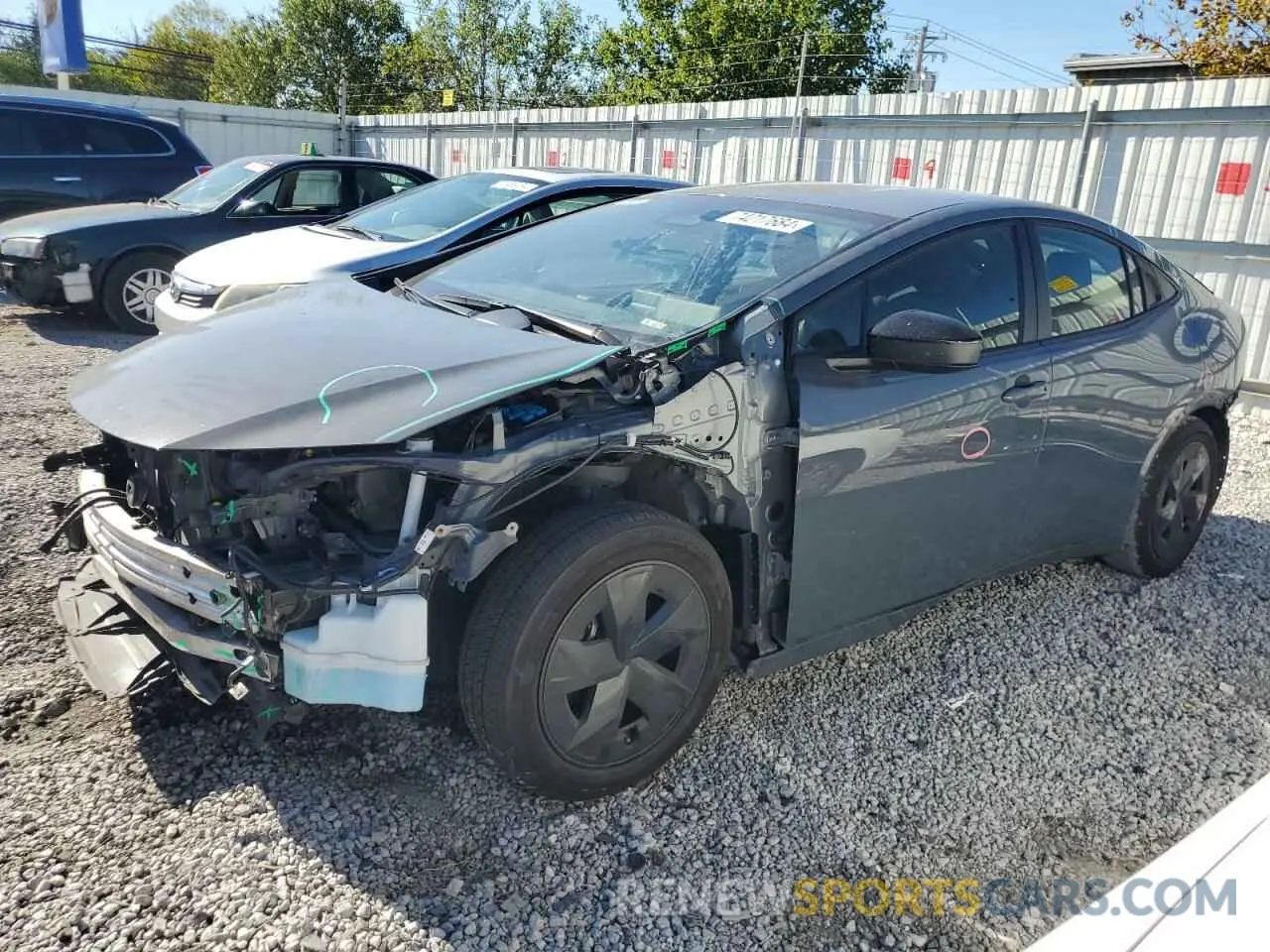 1 fotografías del automóvil dañado JTDACAAU8P3006799 TOYOTA PRIUS 2023
