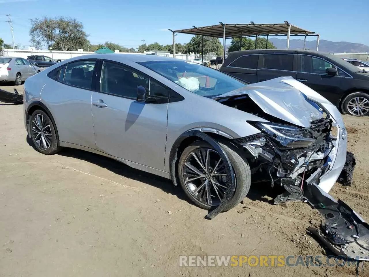 4 fotografías del automóvil dañado JTDACAAU8P3007919 TOYOTA PRIUS 2023
