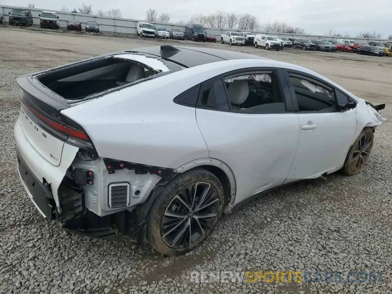 3 fotografías del automóvil dañado JTDACAAUXP3007887 TOYOTA PRIUS 2023