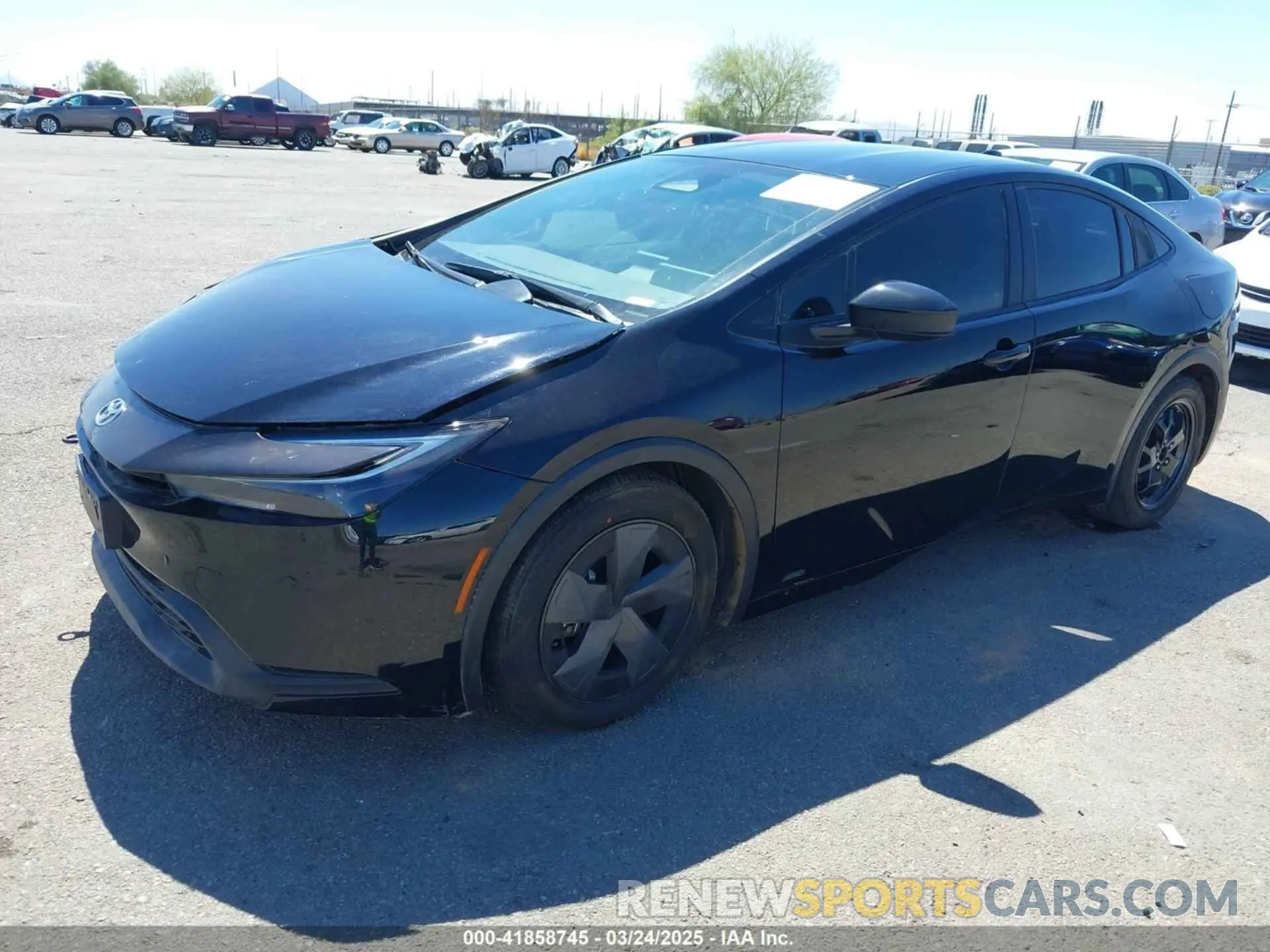 2 fotografías del automóvil dañado JTDADABU1P3005070 TOYOTA PRIUS 2023