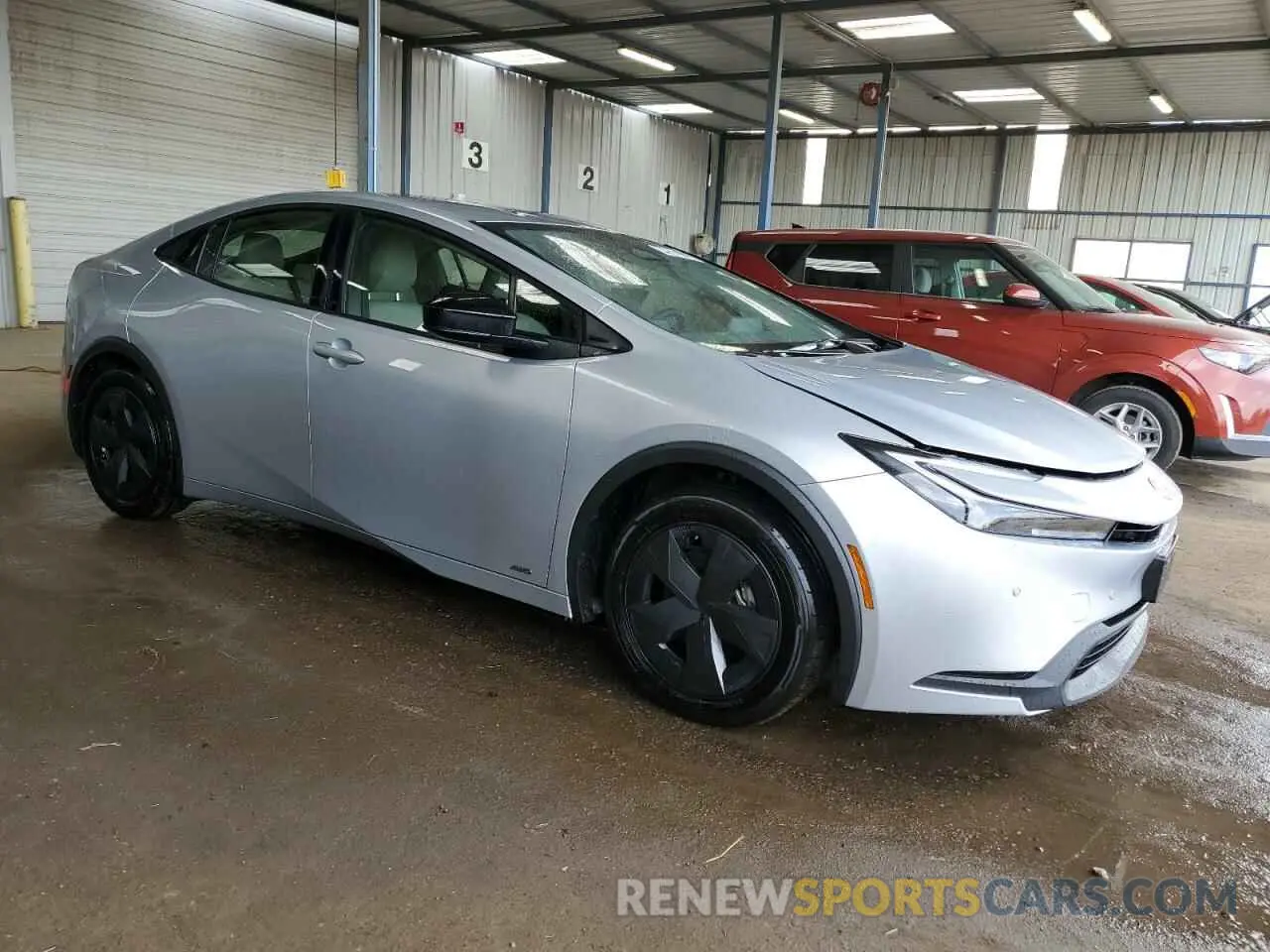 4 fotografías del automóvil dañado JTDADABU4P3002325 TOYOTA PRIUS 2023