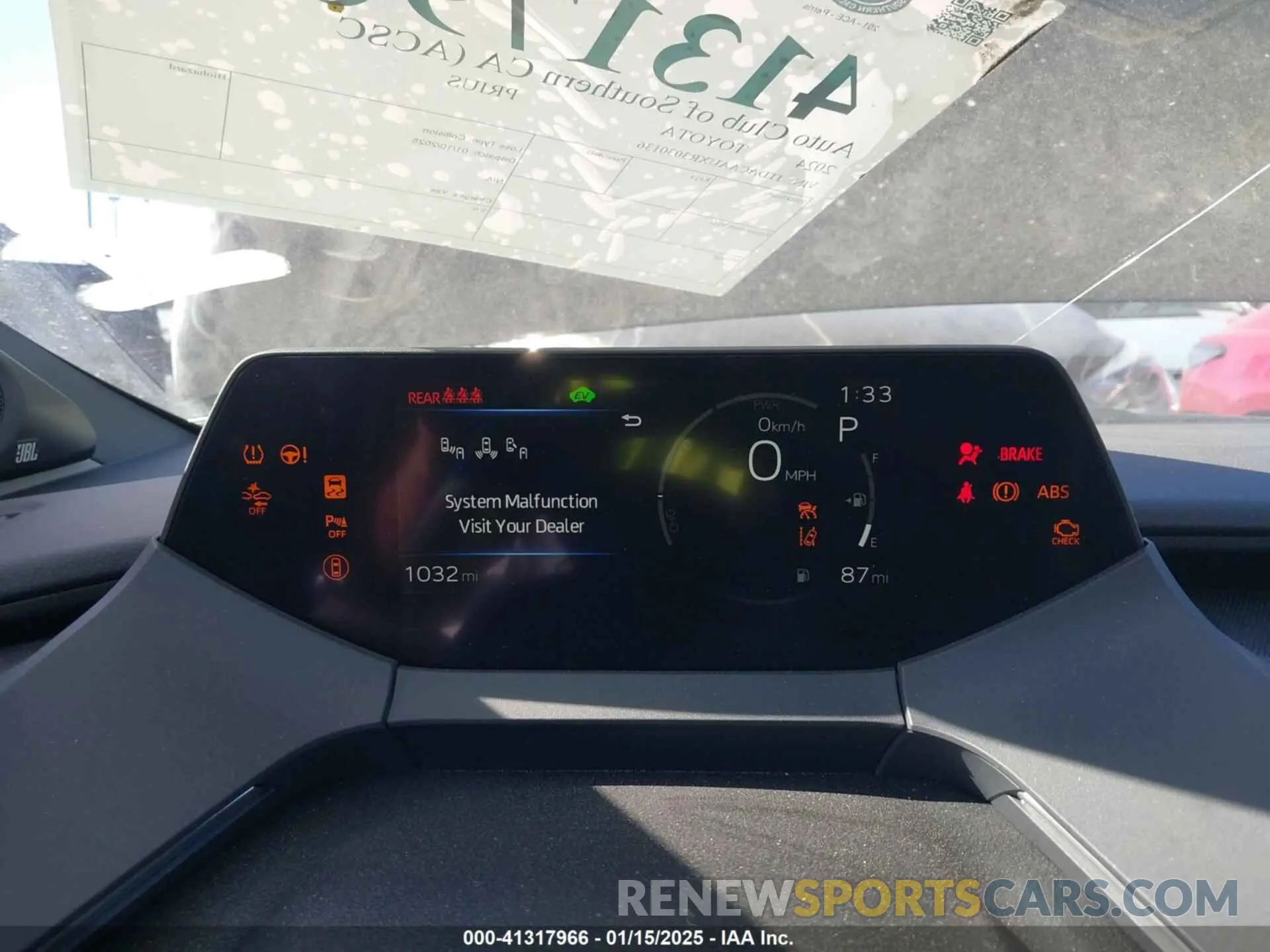 16 fotografías del automóvil dañado JTDACAAUXR3030136 TOYOTA PRIUS 2024