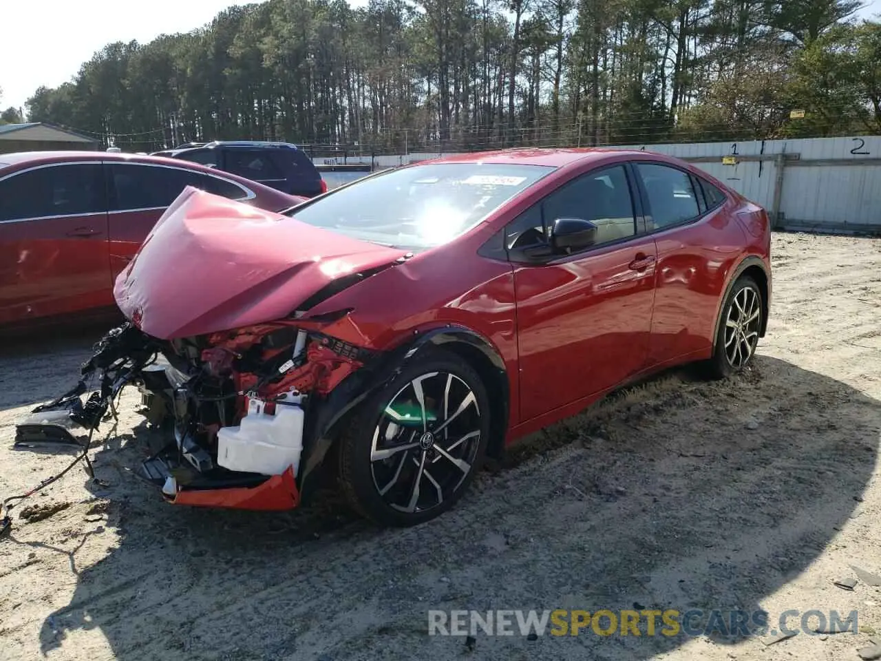 1 fotografías del automóvil dañado JTDACACU9R3017889 TOYOTA PRIUS 2024