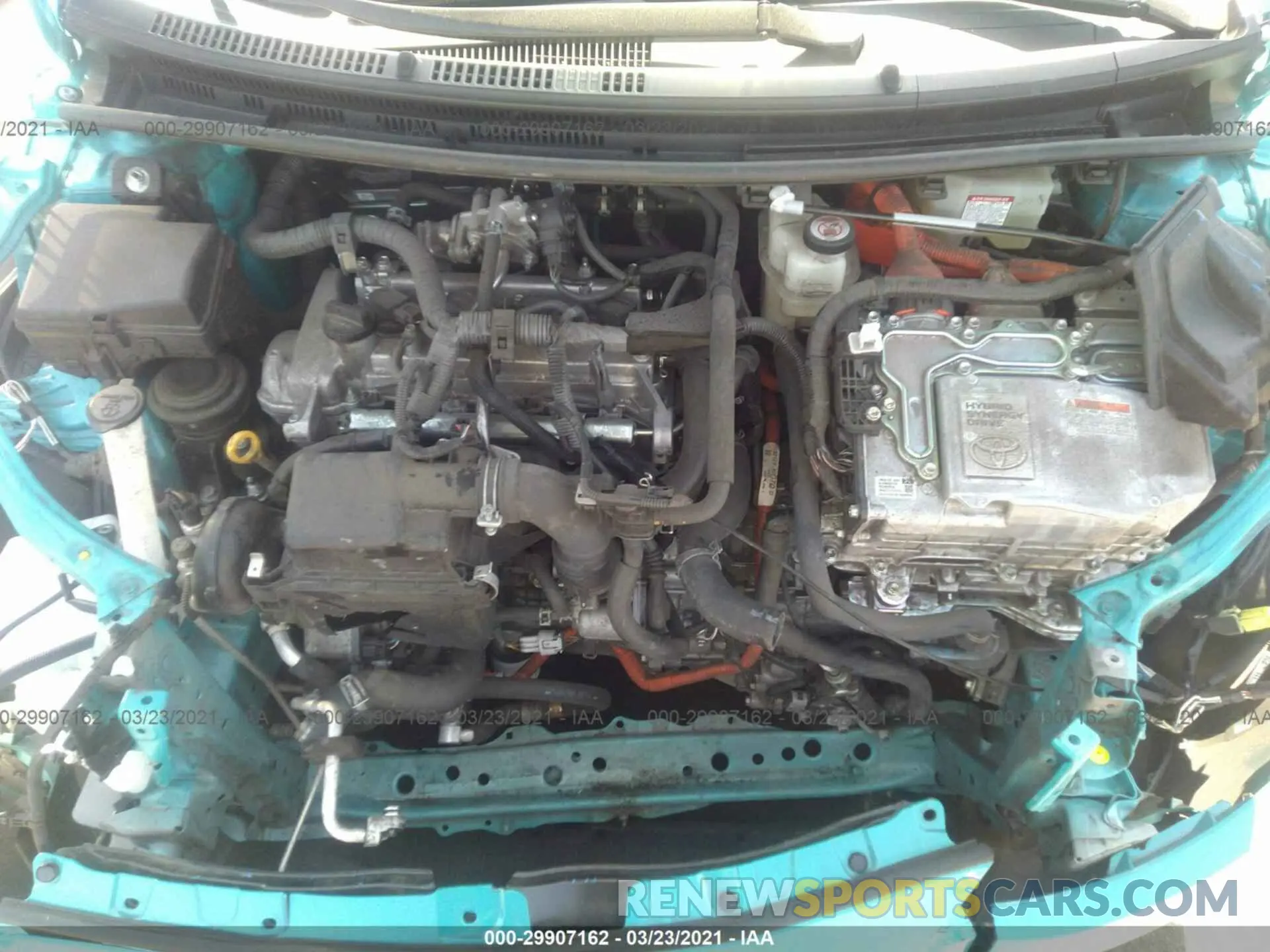 10 fotografías del automóvil dañado JTDKDTB31K1621203 TOYOTA PRIUS C 2019