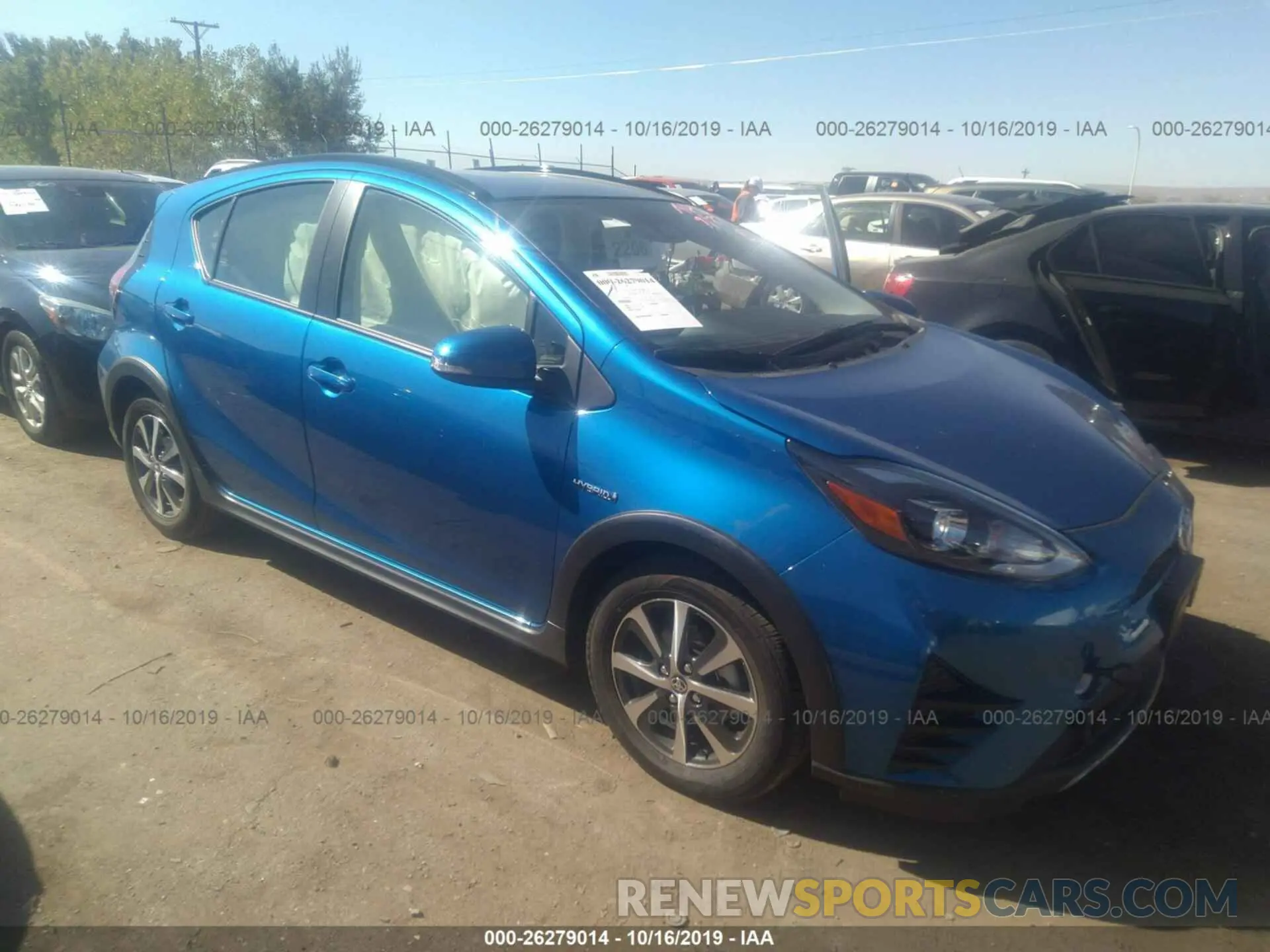 1 fotografías del automóvil dañado JTDKDTB33K1623146 TOYOTA PRIUS C 2019