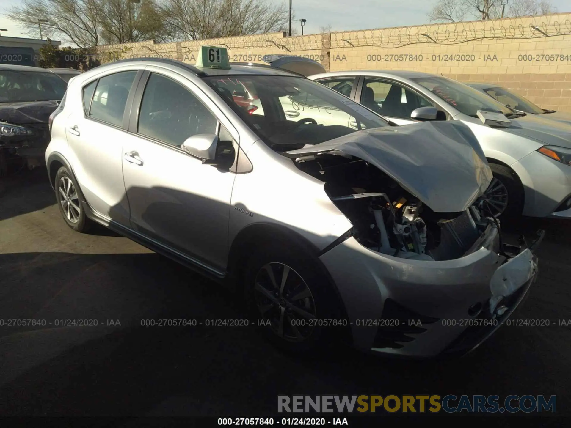 1 fotografías del automóvil dañado JTDKDTB33K1626421 TOYOTA PRIUS C 2019
