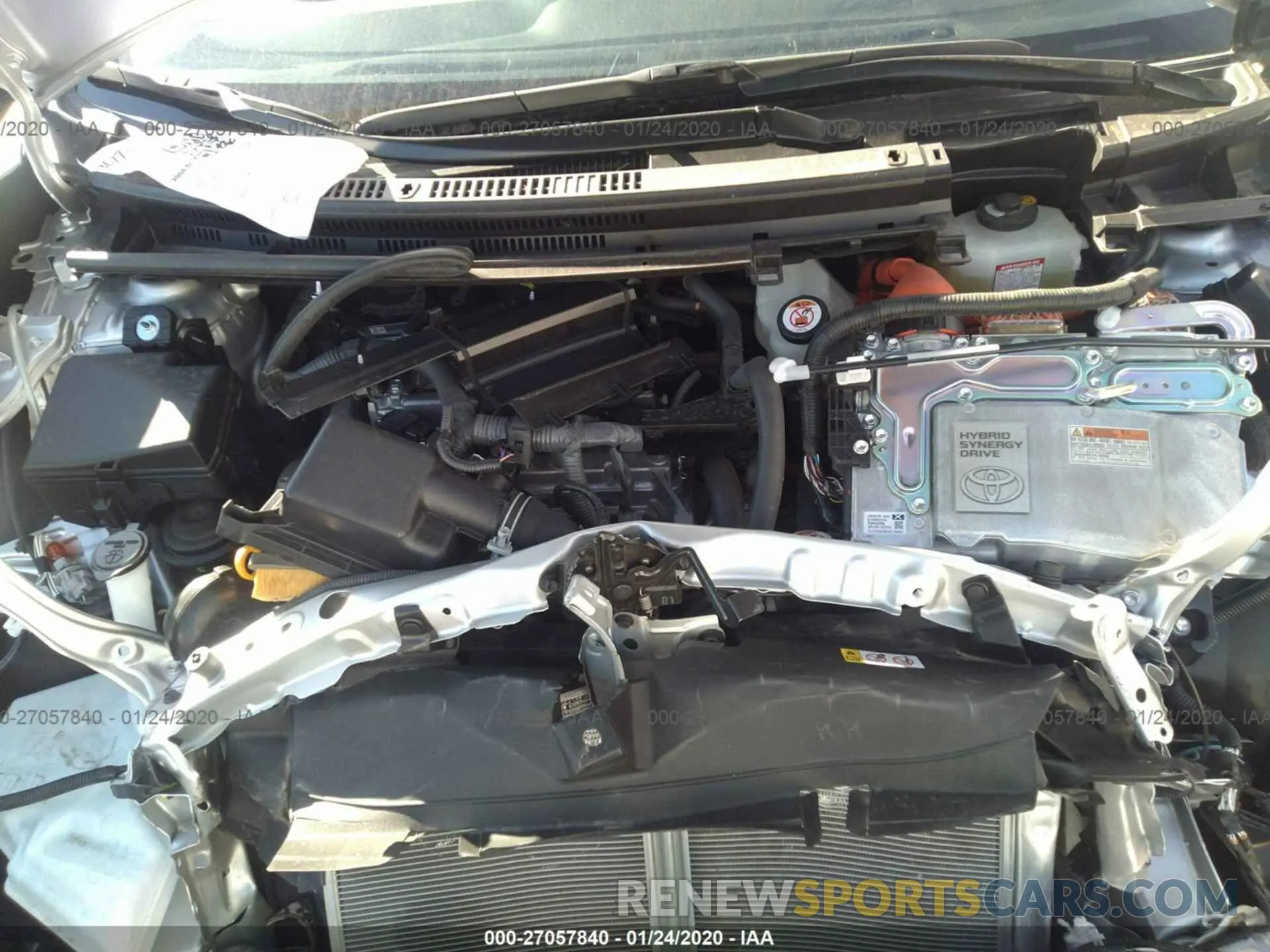 10 fotografías del automóvil dañado JTDKDTB33K1626421 TOYOTA PRIUS C 2019