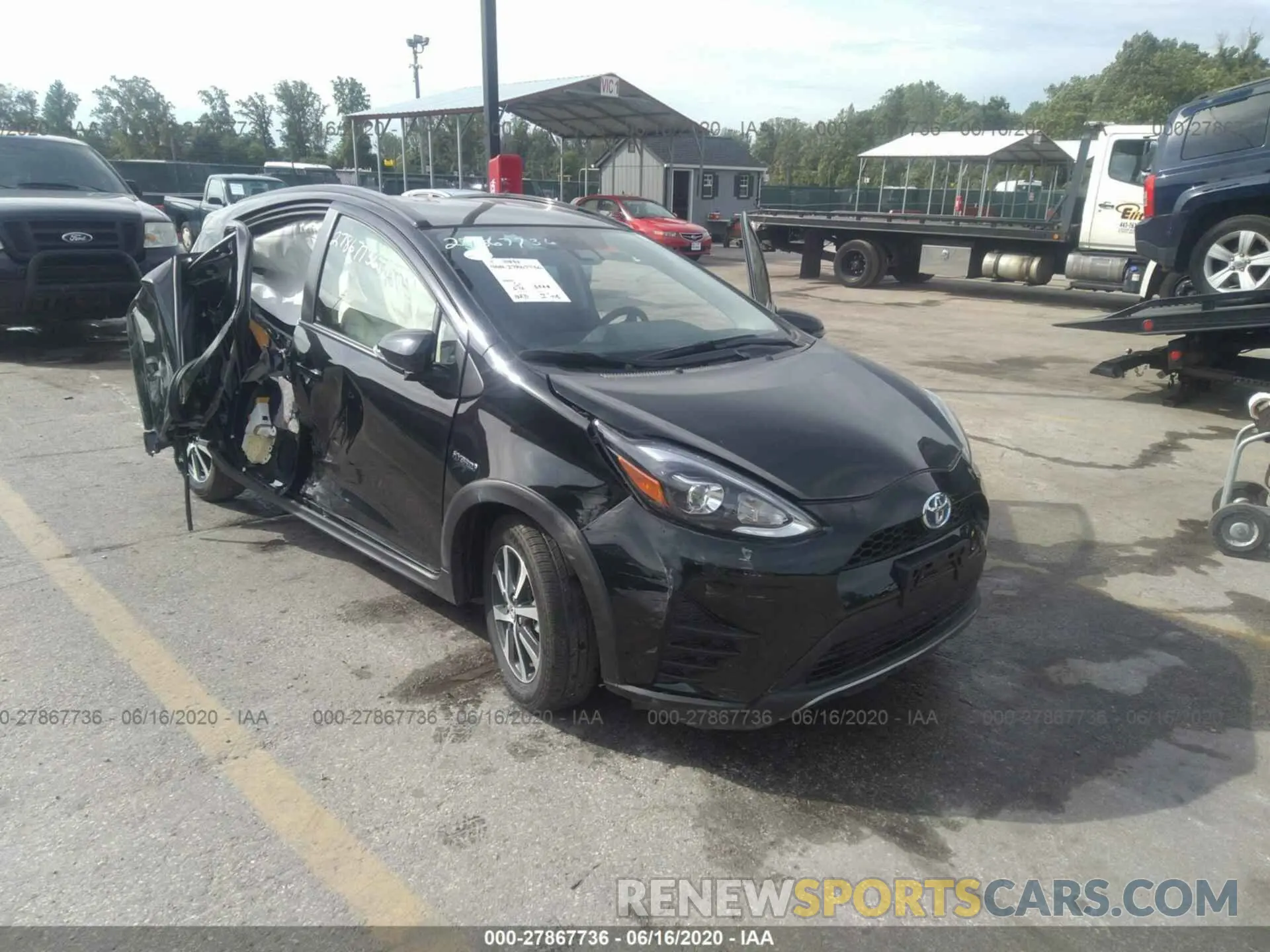 1 fotografías del automóvil dañado JTDKDTB36K1622718 TOYOTA PRIUS C 2019