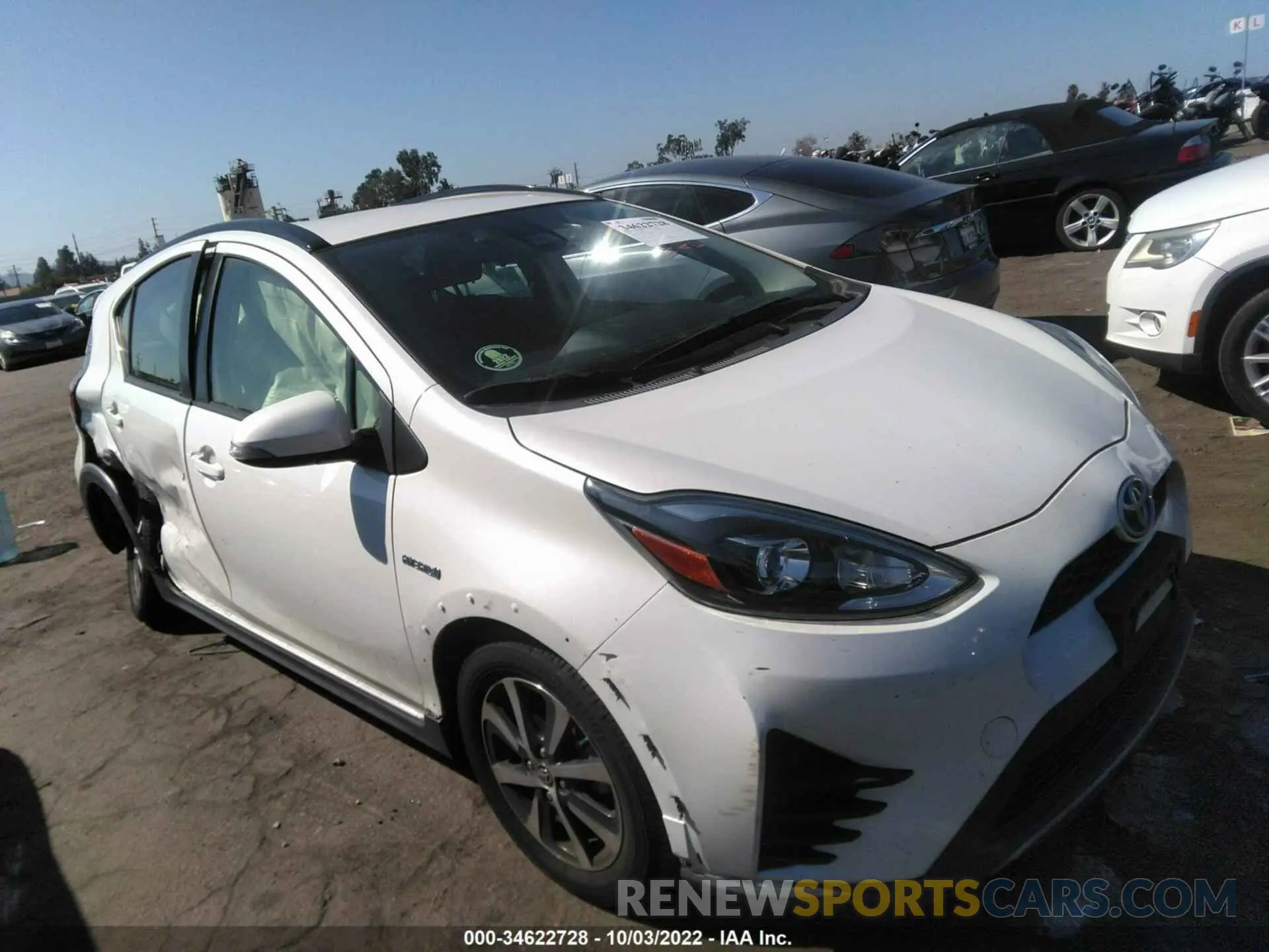 1 fotografías del automóvil dañado JTDKDTB36K1623514 TOYOTA PRIUS C 2019