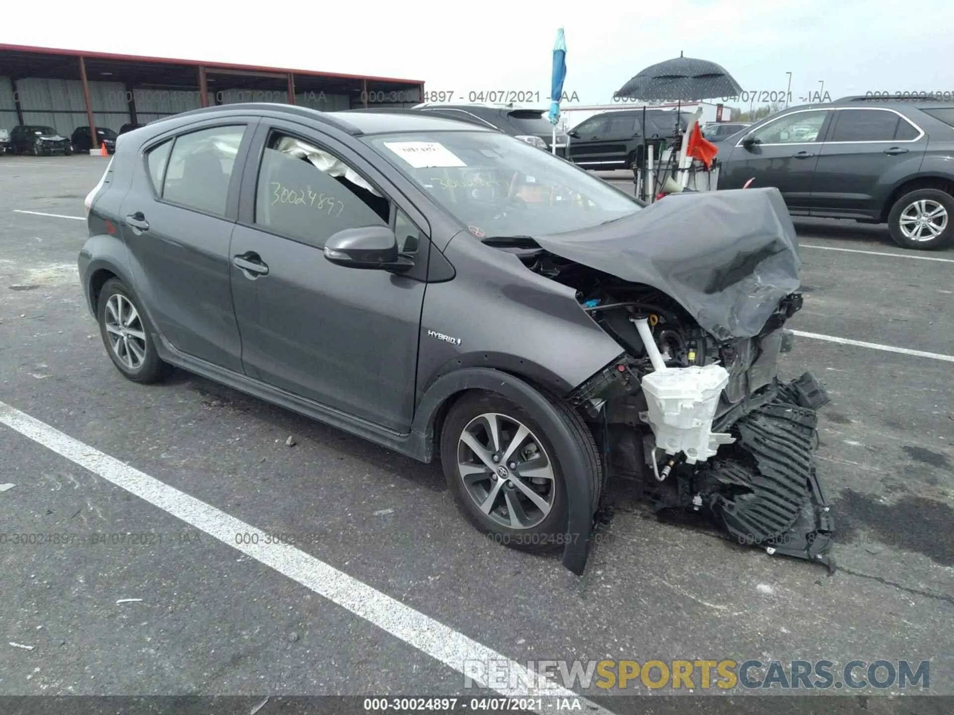 1 fotografías del automóvil dañado JTDKDTB37K1620928 TOYOTA PRIUS C 2019