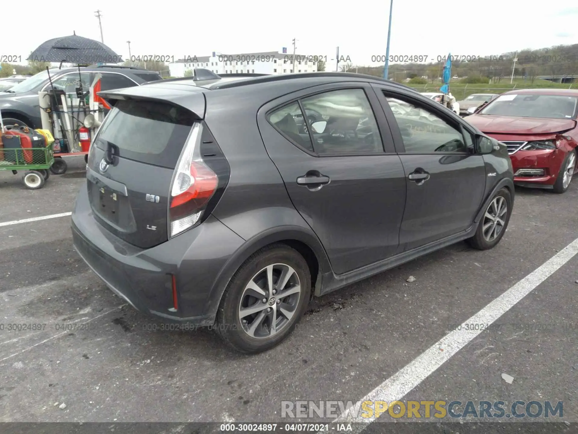 4 fotografías del automóvil dañado JTDKDTB37K1620928 TOYOTA PRIUS C 2019