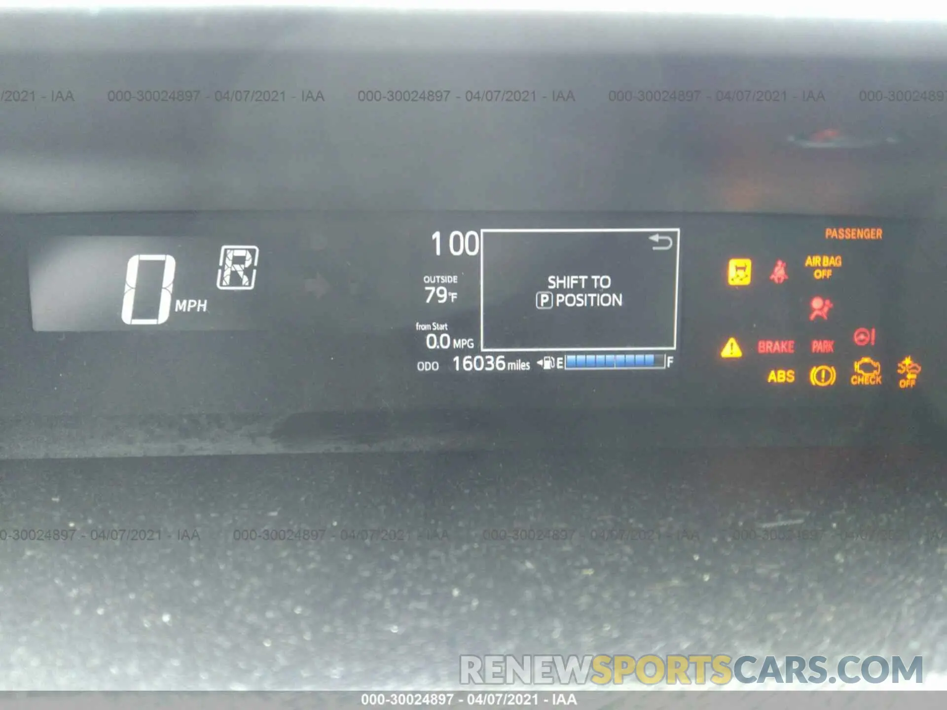 7 fotografías del automóvil dañado JTDKDTB37K1620928 TOYOTA PRIUS C 2019