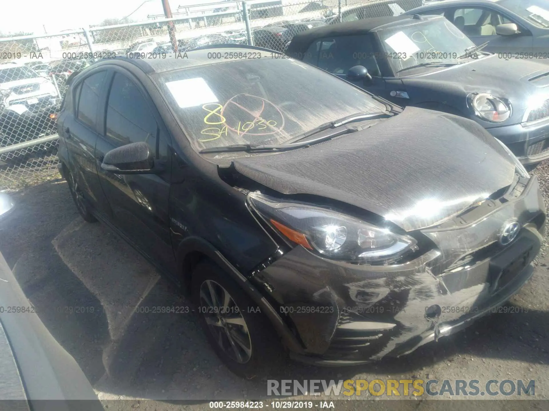 1 fotografías del automóvil dañado JTDKDTB37K1620962 TOYOTA PRIUS C 2019