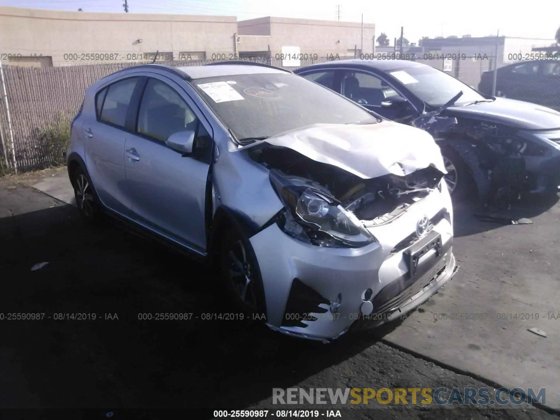 1 fotografías del automóvil dañado JTDKDTB37K1623702 TOYOTA PRIUS C 2019