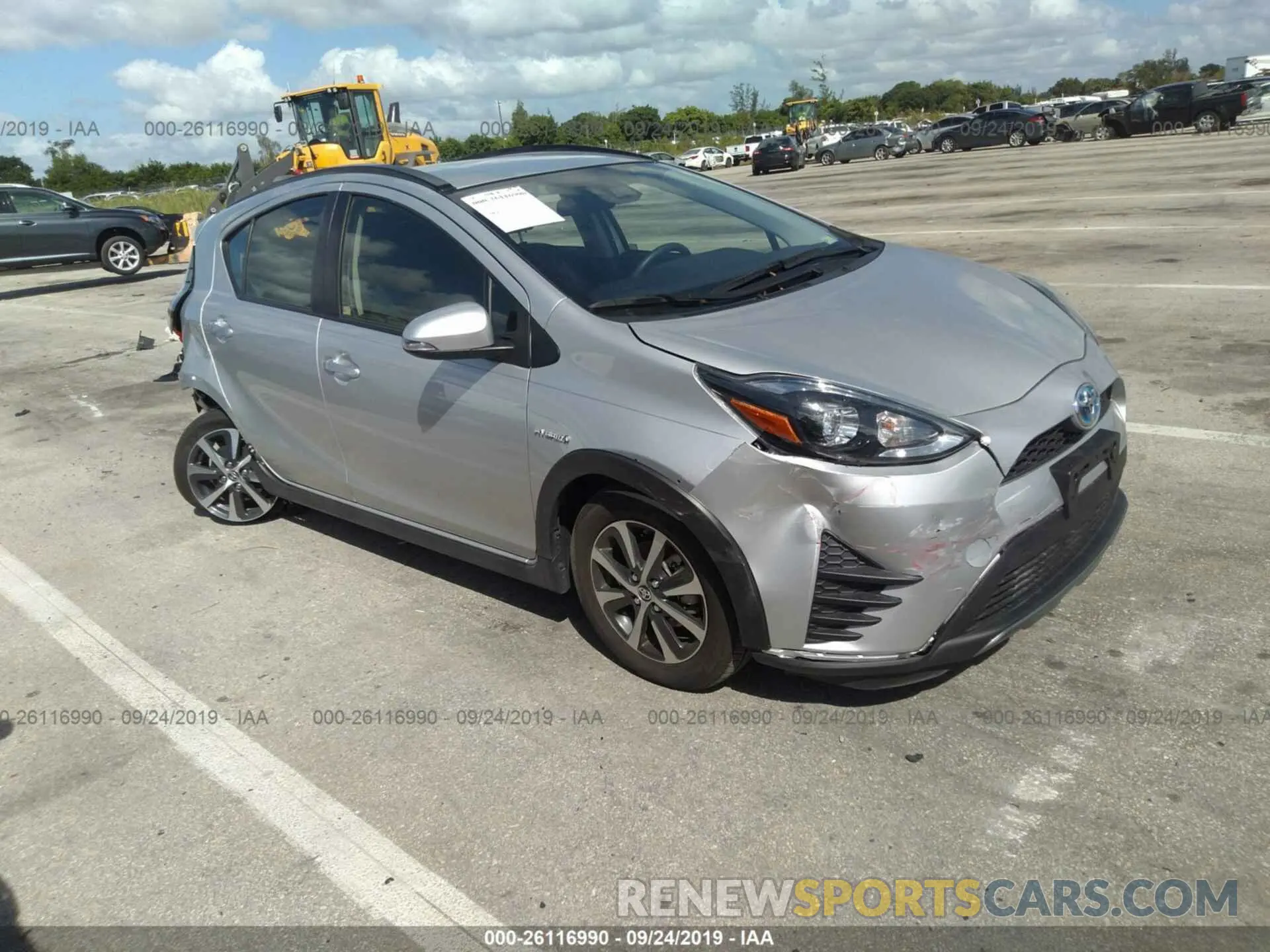 1 fotografías del automóvil dañado JTDKDTB37K1624946 TOYOTA PRIUS C 2019