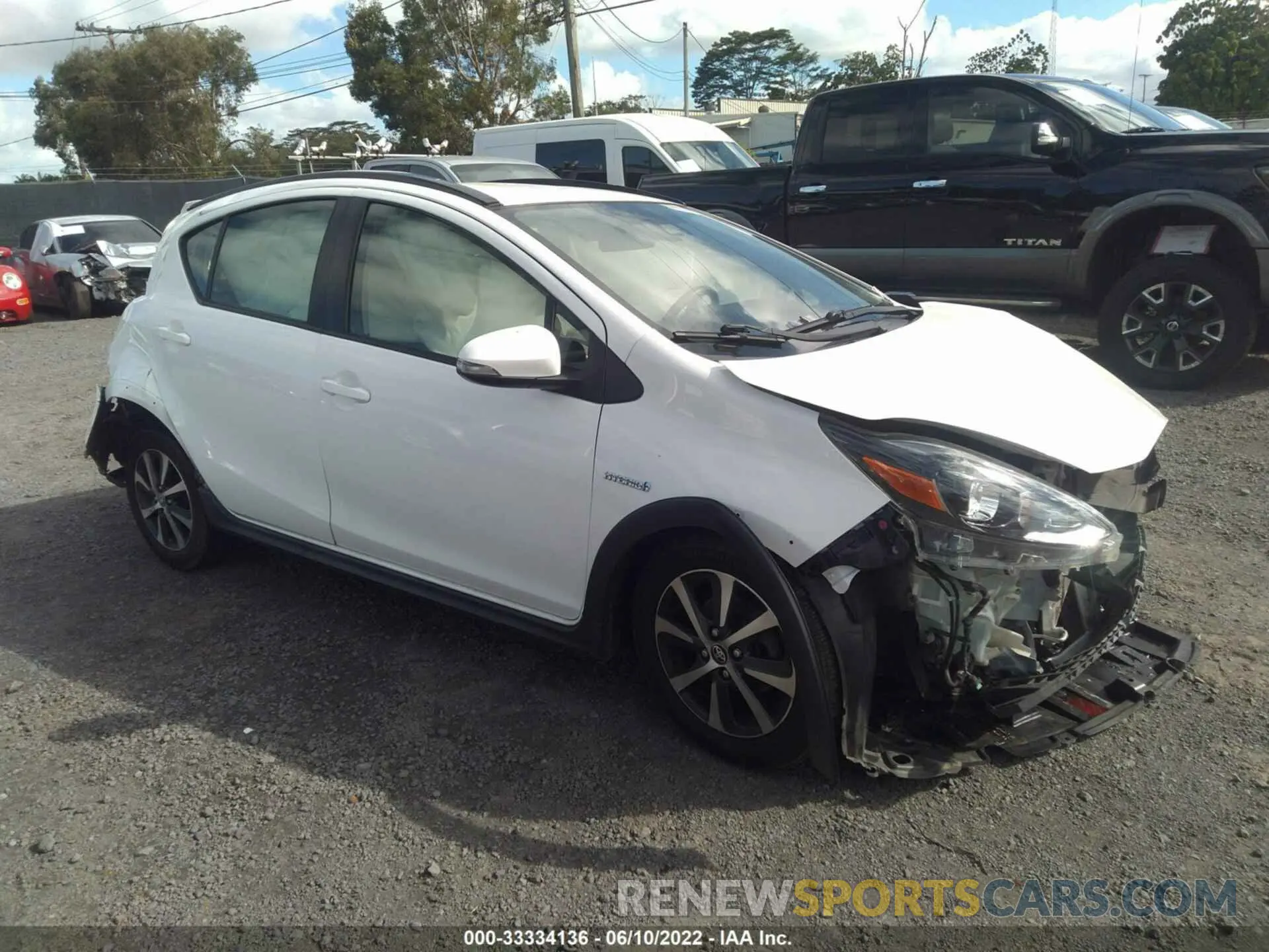 1 fotografías del automóvil dañado JTDKDTB38K1624146 TOYOTA PRIUS C 2019
