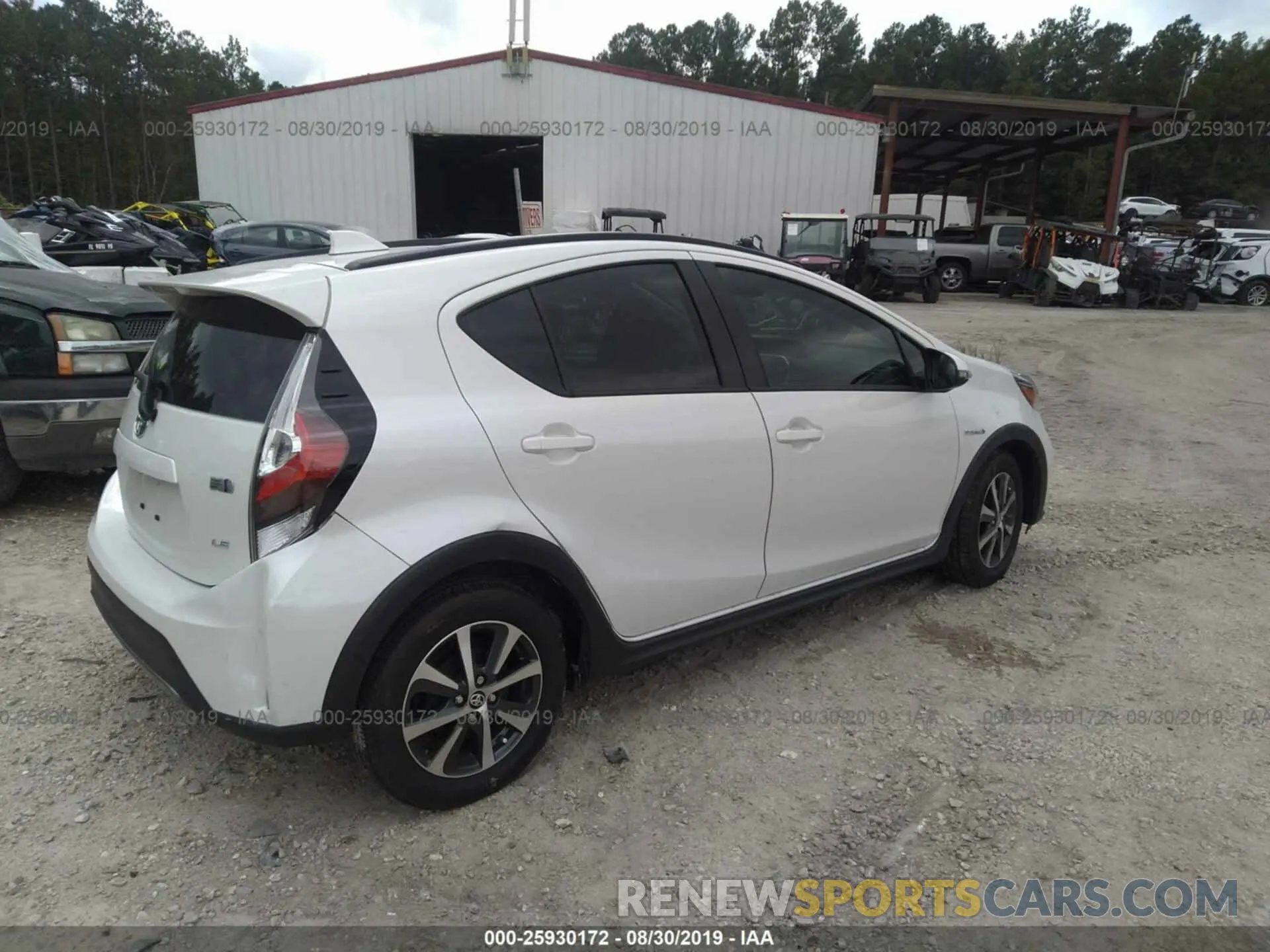 4 fotografías del automóvil dañado JTDKDTB38K1625801 TOYOTA PRIUS C 2019