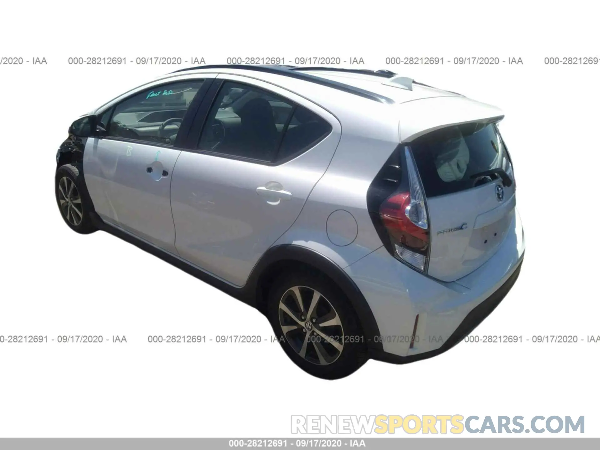 3 fotografías del automóvil dañado JTDKDTB39K1621031 TOYOTA PRIUS C 2019