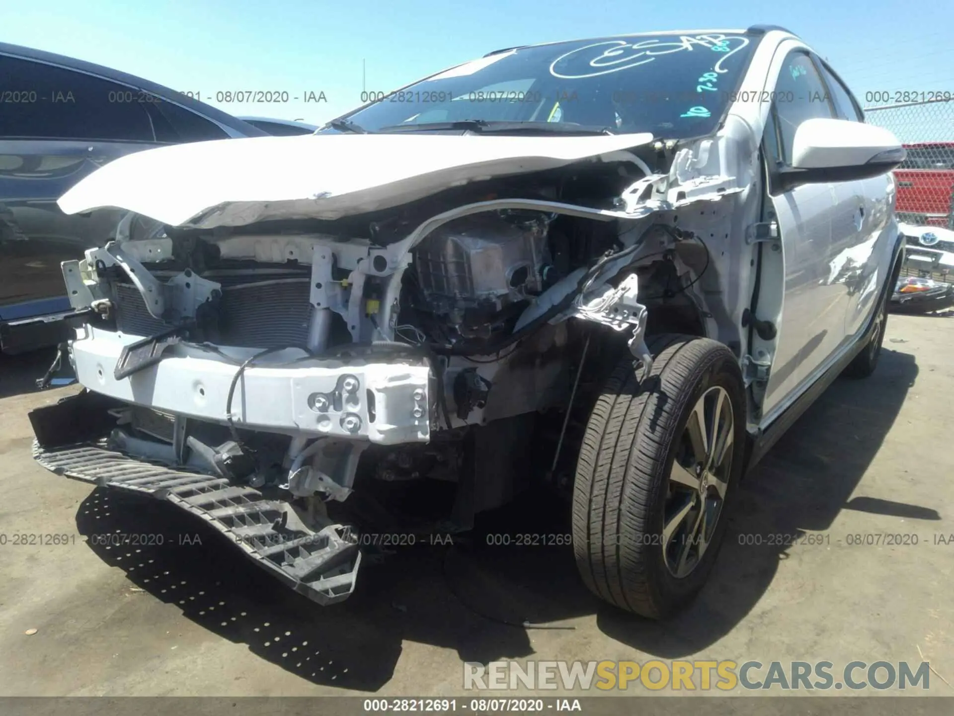 6 fotografías del automóvil dañado JTDKDTB39K1621031 TOYOTA PRIUS C 2019