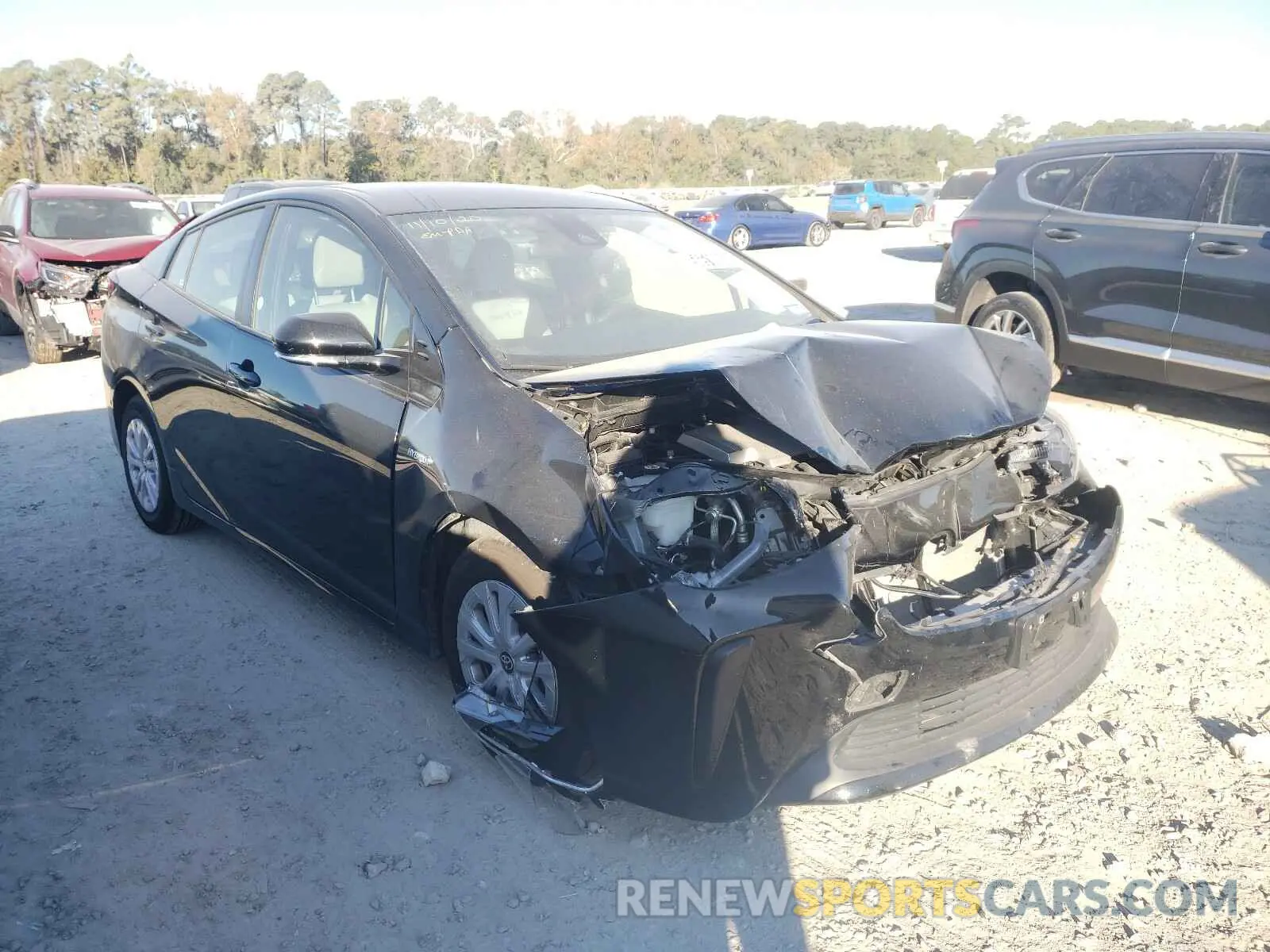 1 fotografías del automóvil dañado JTDKARFU0L3109971 TOYOTA PRIUS L 2020