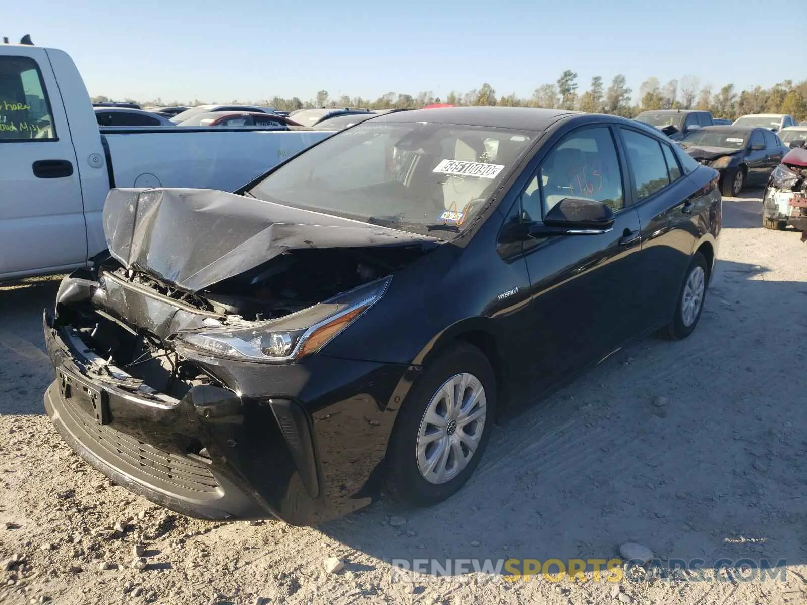 2 fotografías del automóvil dañado JTDKARFU0L3109971 TOYOTA PRIUS L 2020